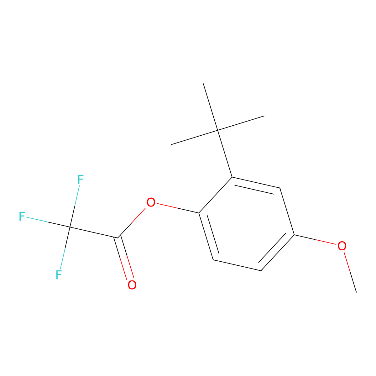 2-tert-Butyl-4-methoxyphenyl trifluoroacetate molecular structure, CAS 62310-00-3