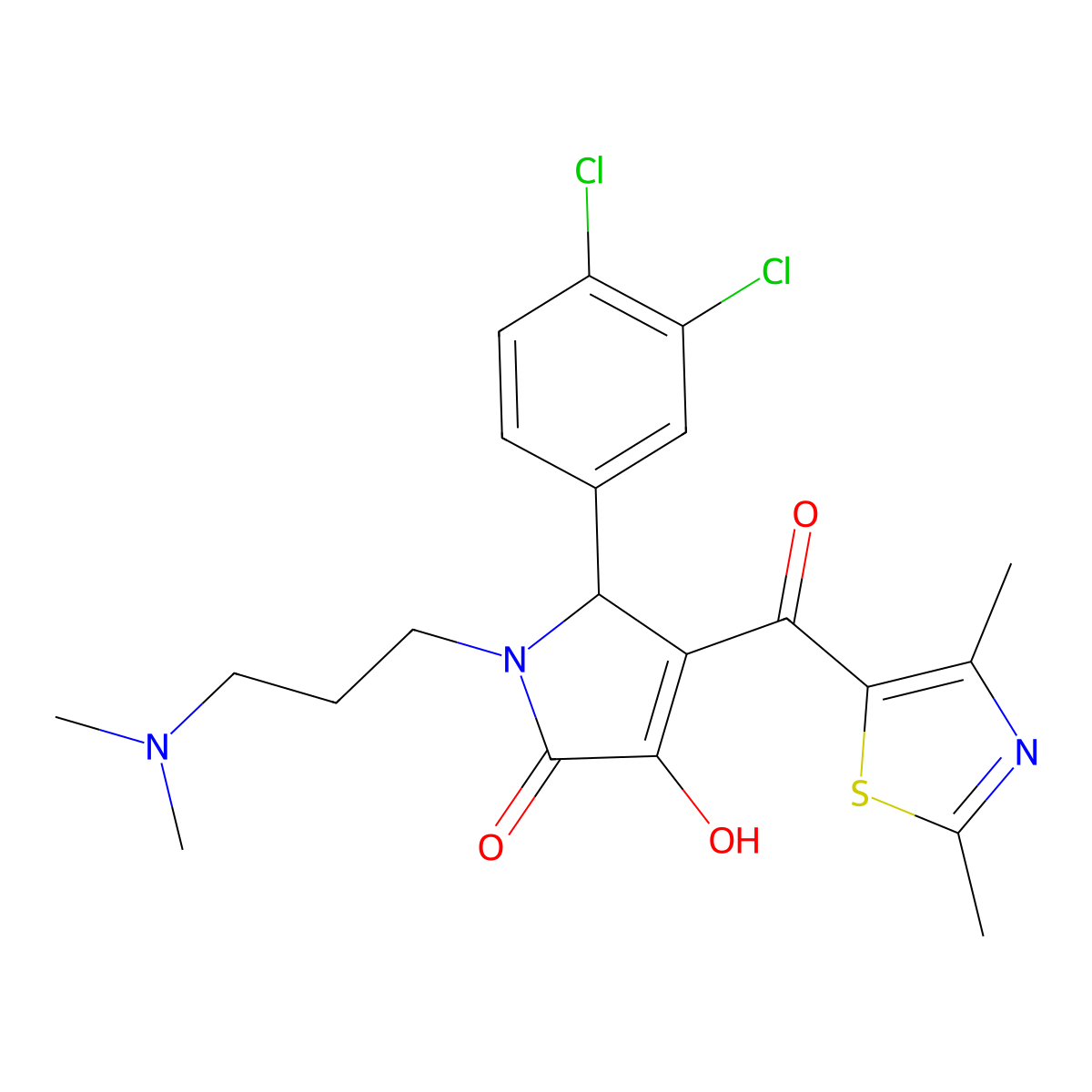 C21H23Cl2N3O3S molecular structure, CAS 623128-15-4