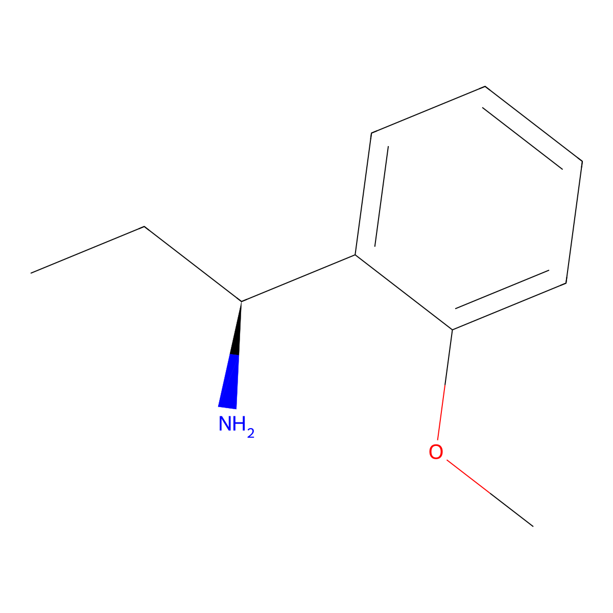 (S)-1-(2-Methoxyphenyl)propan-1-amine molecular structure, CAS 623143-37-3