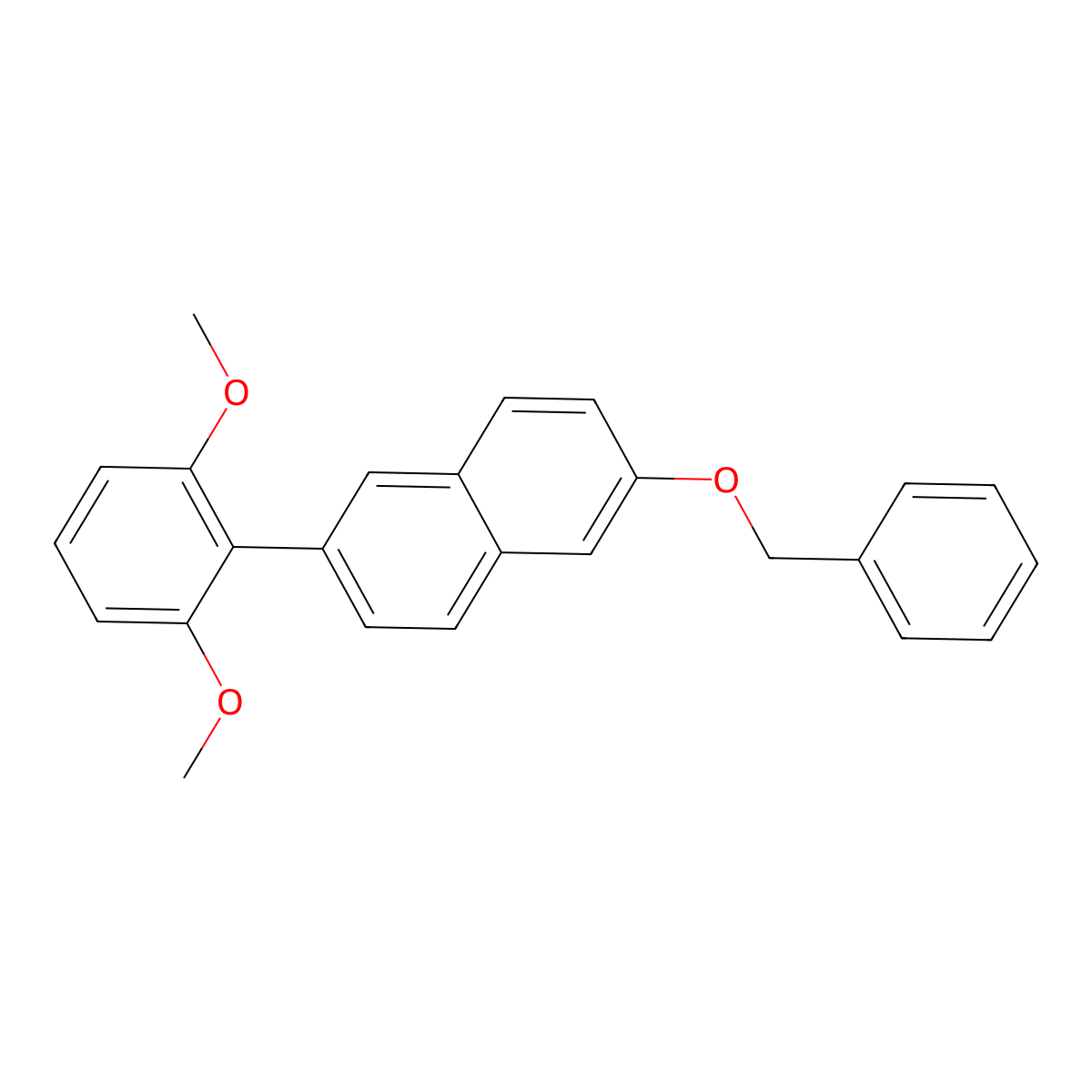 2-(2,6-Dimethoxyphenyl)-6-phenylmethoxynaphthalene molecular structure, CAS 623146-09-8