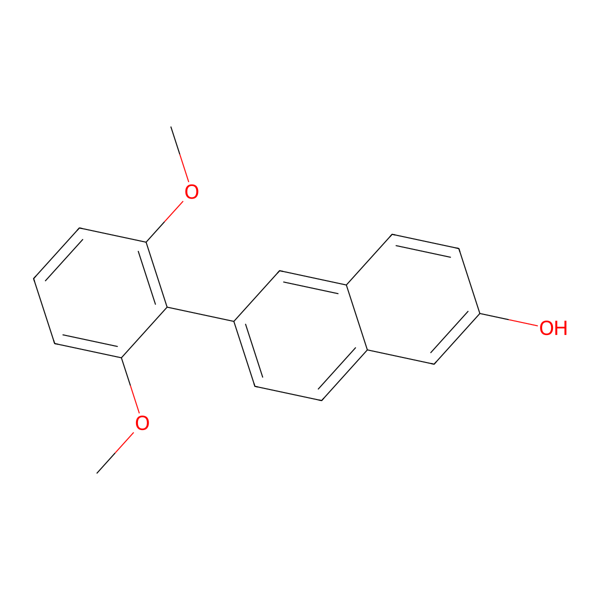 6-(2,6-Dimethoxyphenyl)-2-naphthol molecular structure, CAS 623146-10-1
