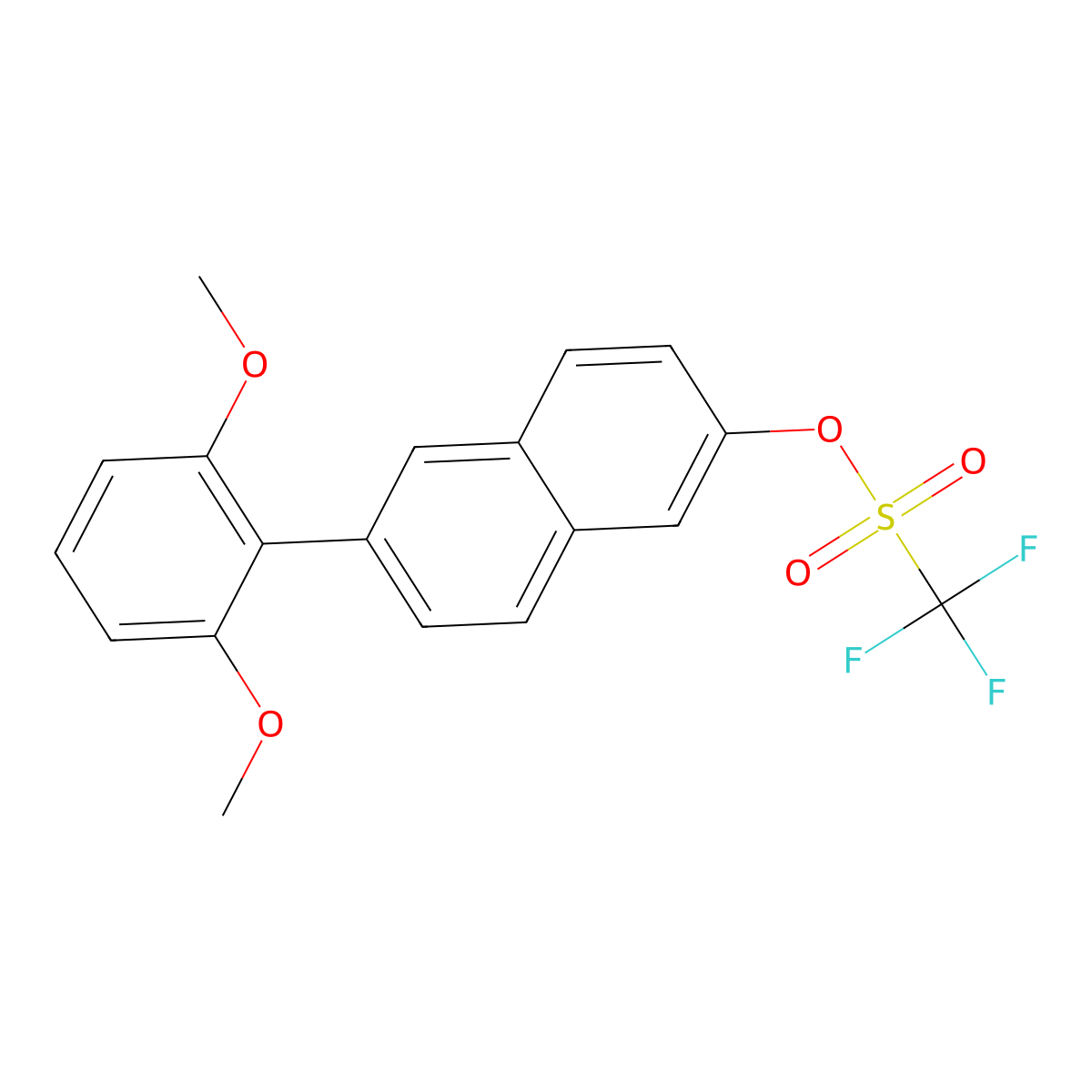 6-(2,6-Dimethoxyphenyl)-2-naphthyl trifluoromethanesulfonate molecular structure, CAS 623146-11-2