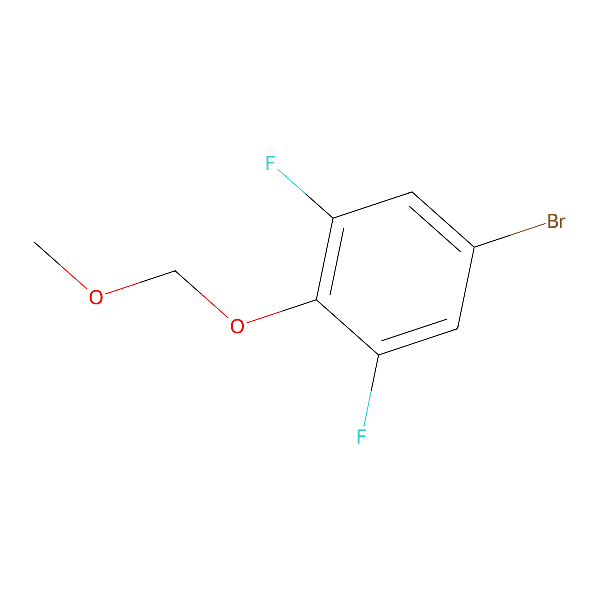 5-Bromo-1,3-difluoro-2-(methoxymethoxy)benzene molecular structure, CAS 623148-02-7