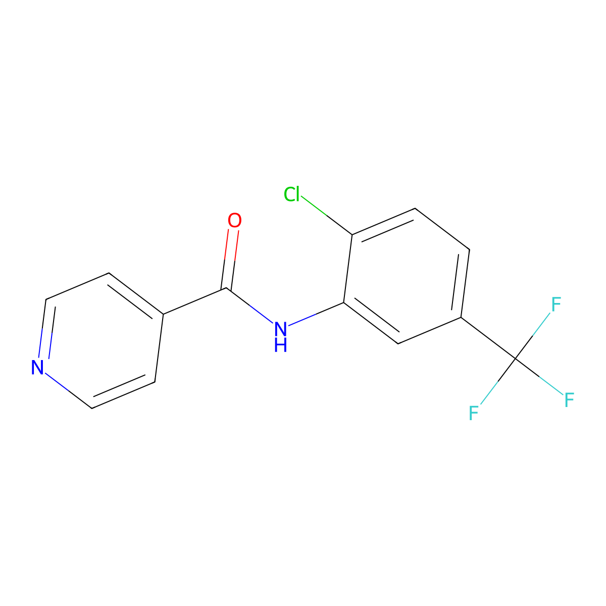 N-[2-chloro-5-(trifluoromethyl)phenyl]pyridine-4-carboxamide molecular structure, CAS 62315-12-2