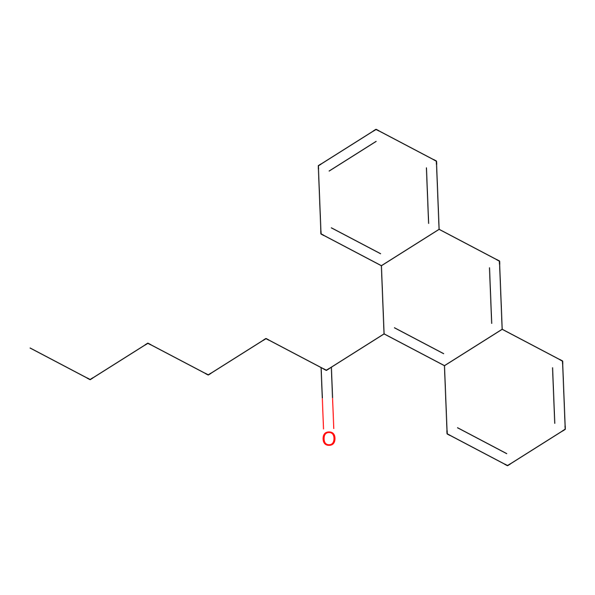 1-Anthracen-9-ylhexan-1-one molecular structure, CAS 62315-58-6