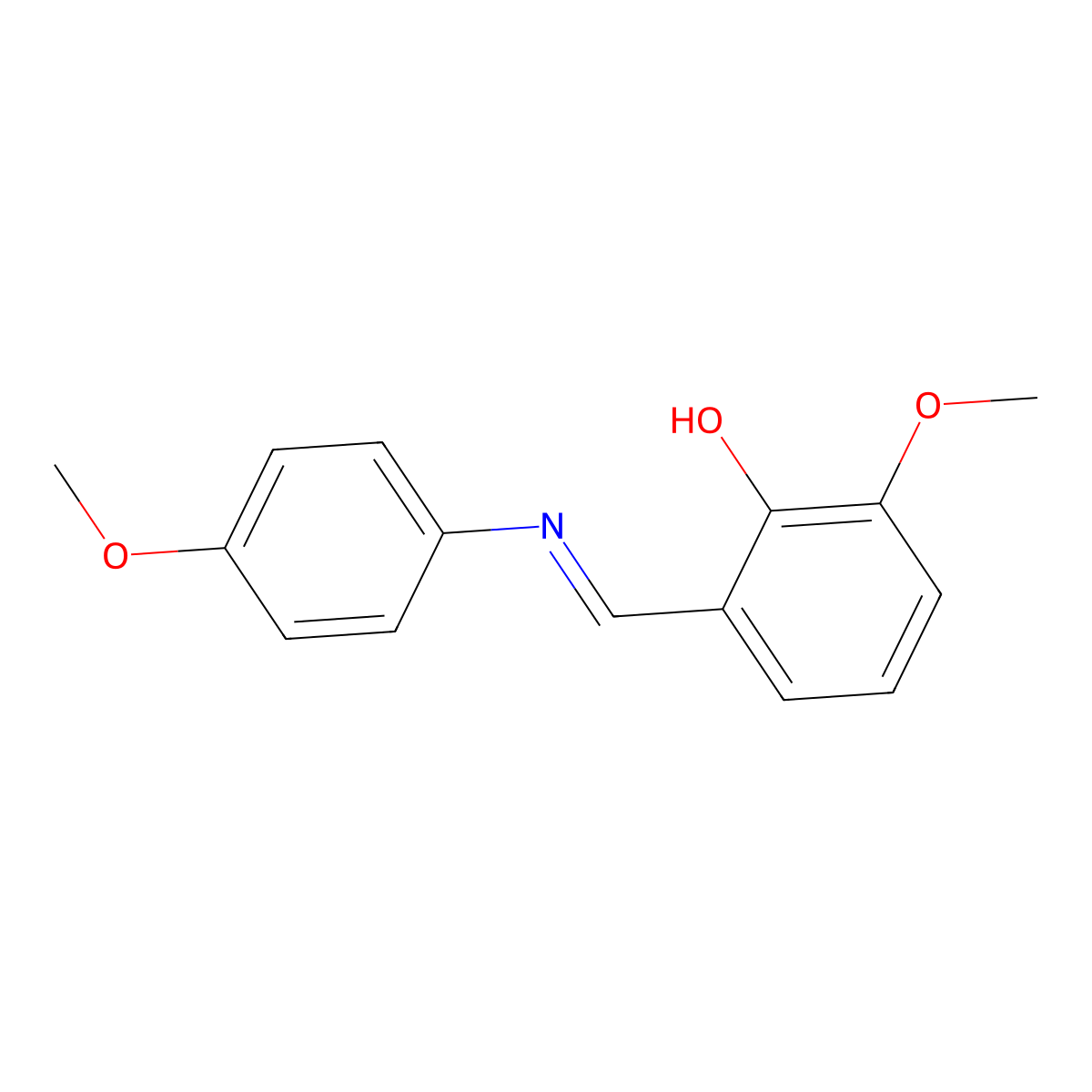 2-methoxy-6-{(E)-[(4-methoxyphenyl)imino]methyl}phenol molecular structure, CAS 623150-91-4