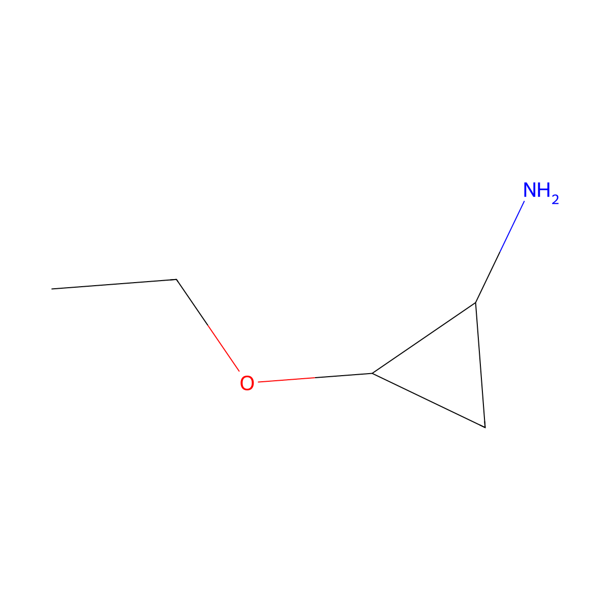 rac-(1R,2R)-2-ethoxycyclopropan-1-amine molecular structure, CAS 623155-21-5