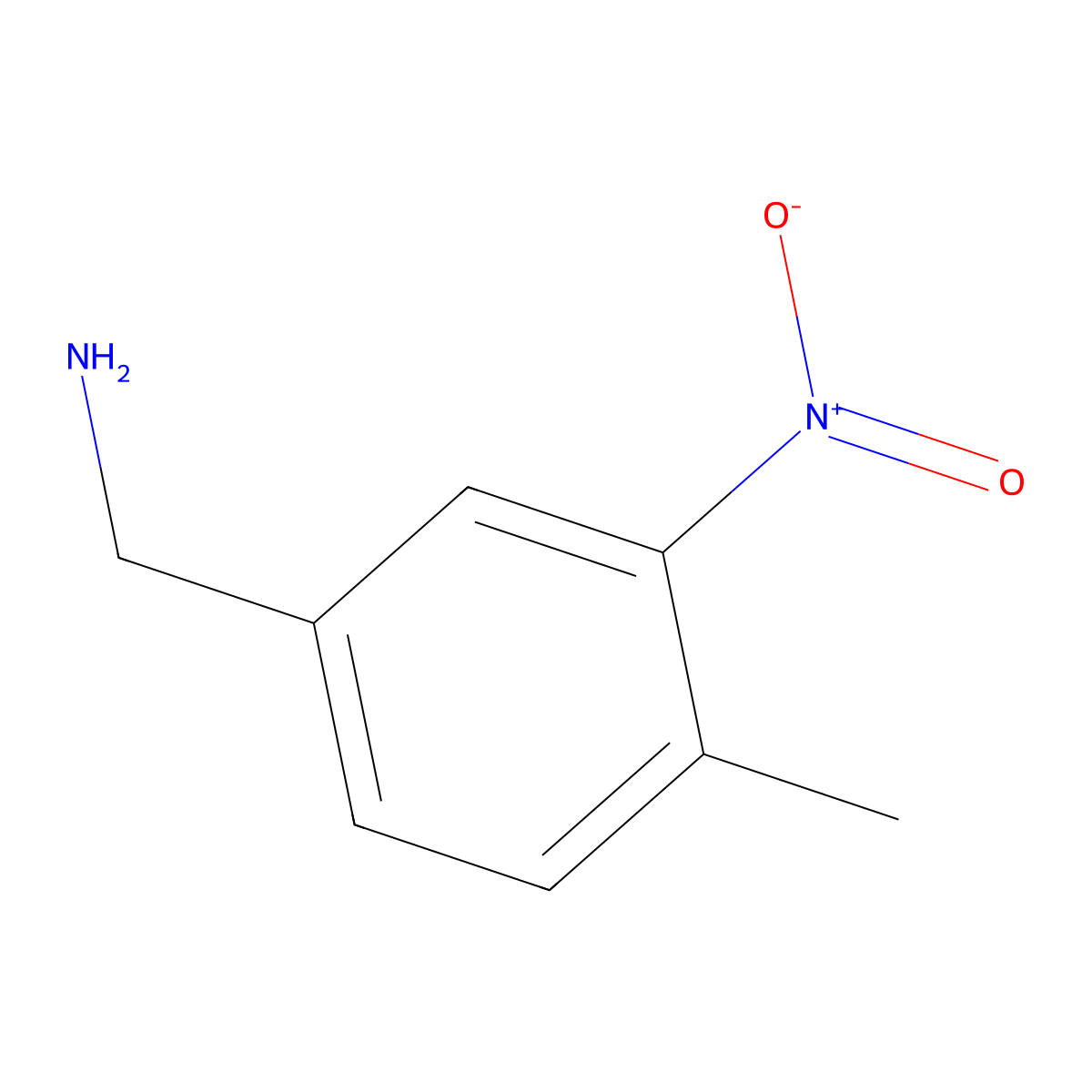 1-(4-Methyl-3-nitrophenyl)methanamine molecular structure, CAS 623155-53-3