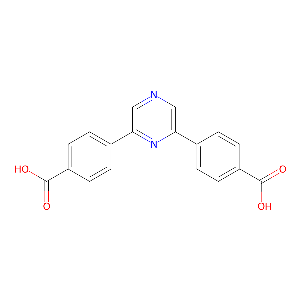 2,6-DI(4-Carboxyphenyl)pyrazine molecular structure, CAS 623157-25-5