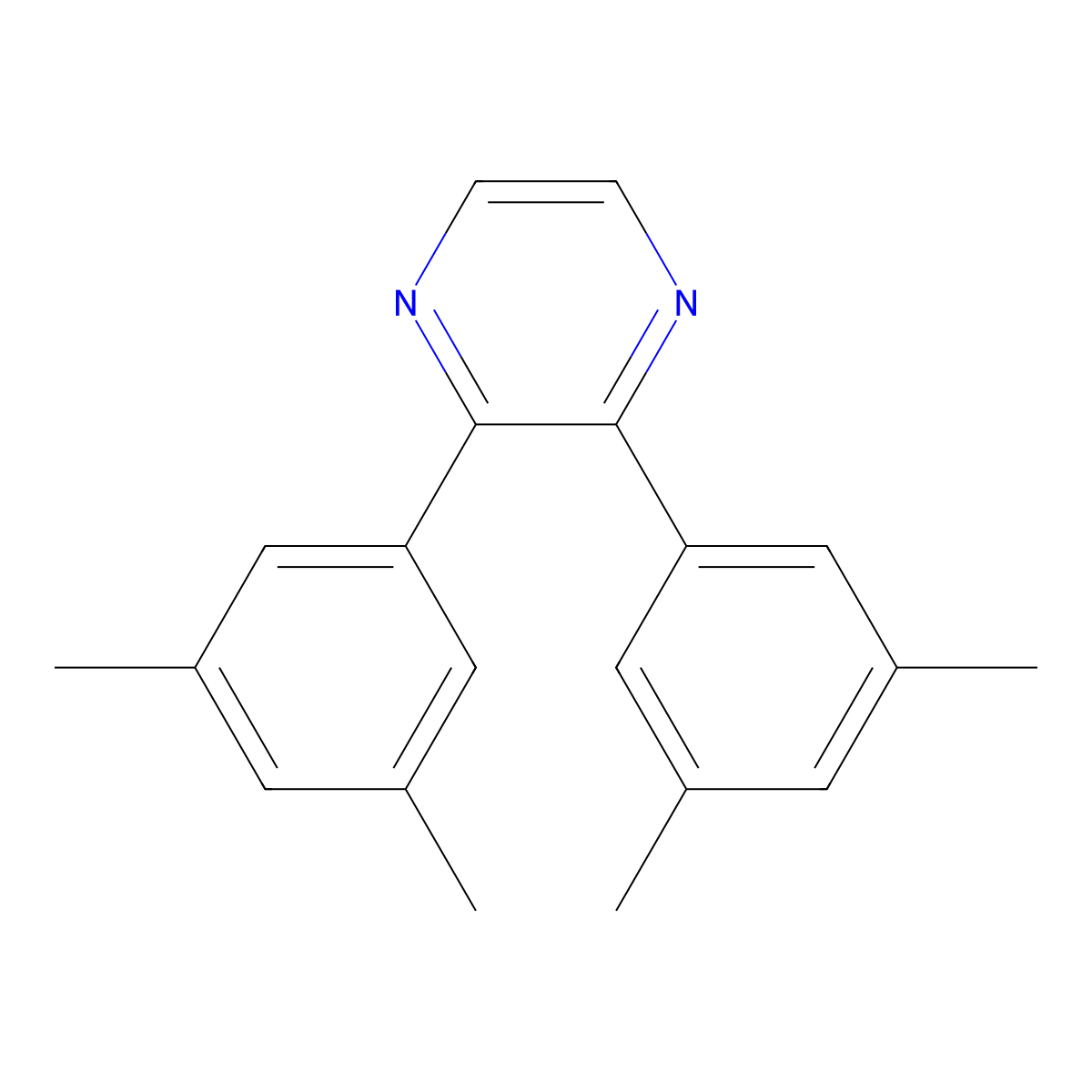 2,3-Bis(3,5-dimethylphenyl)pyrazine molecular structure, CAS 623157-28-8