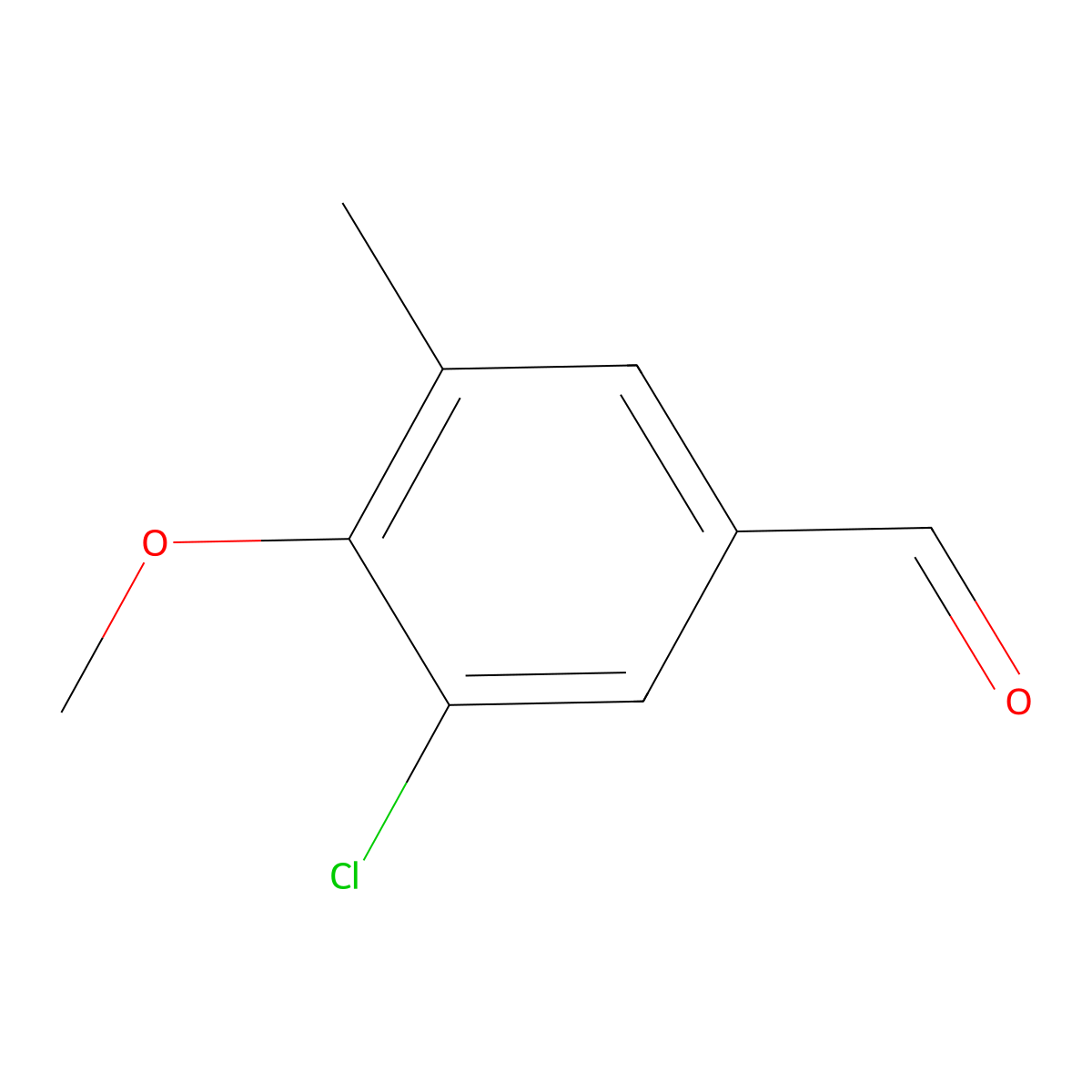 3-Chloro-4-methoxy-5-methylbenzaldehyde molecular structure, CAS 62316-35-2