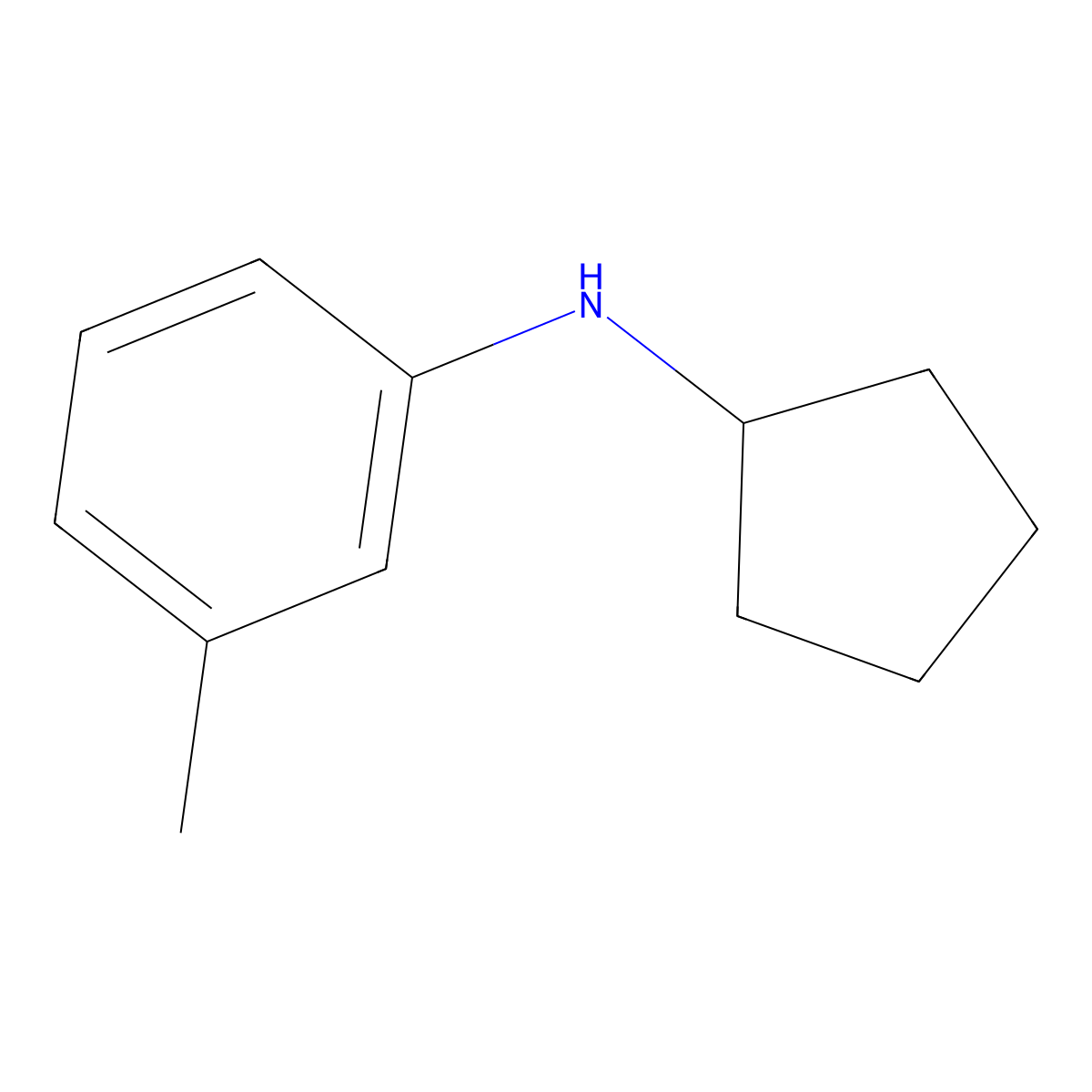 N-Cyclopentyl-3-methylaniline molecular structure, CAS 623167-17-9