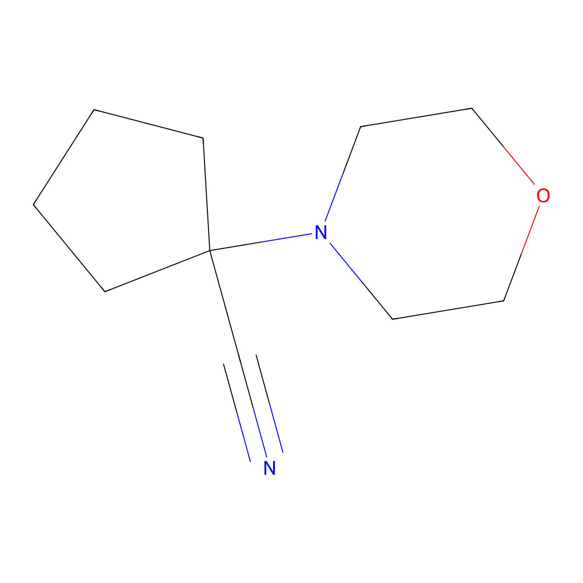 1-(Morpholin-4-yl)cyclopentane-1-carbonitrile molecular structure, CAS 62317-19-5