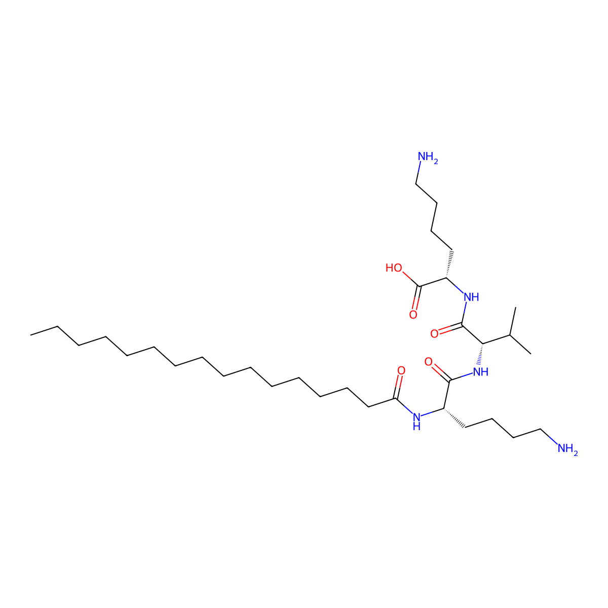 Palmitoyl tripeptide-5 molecular structure, CAS 623172-55-4