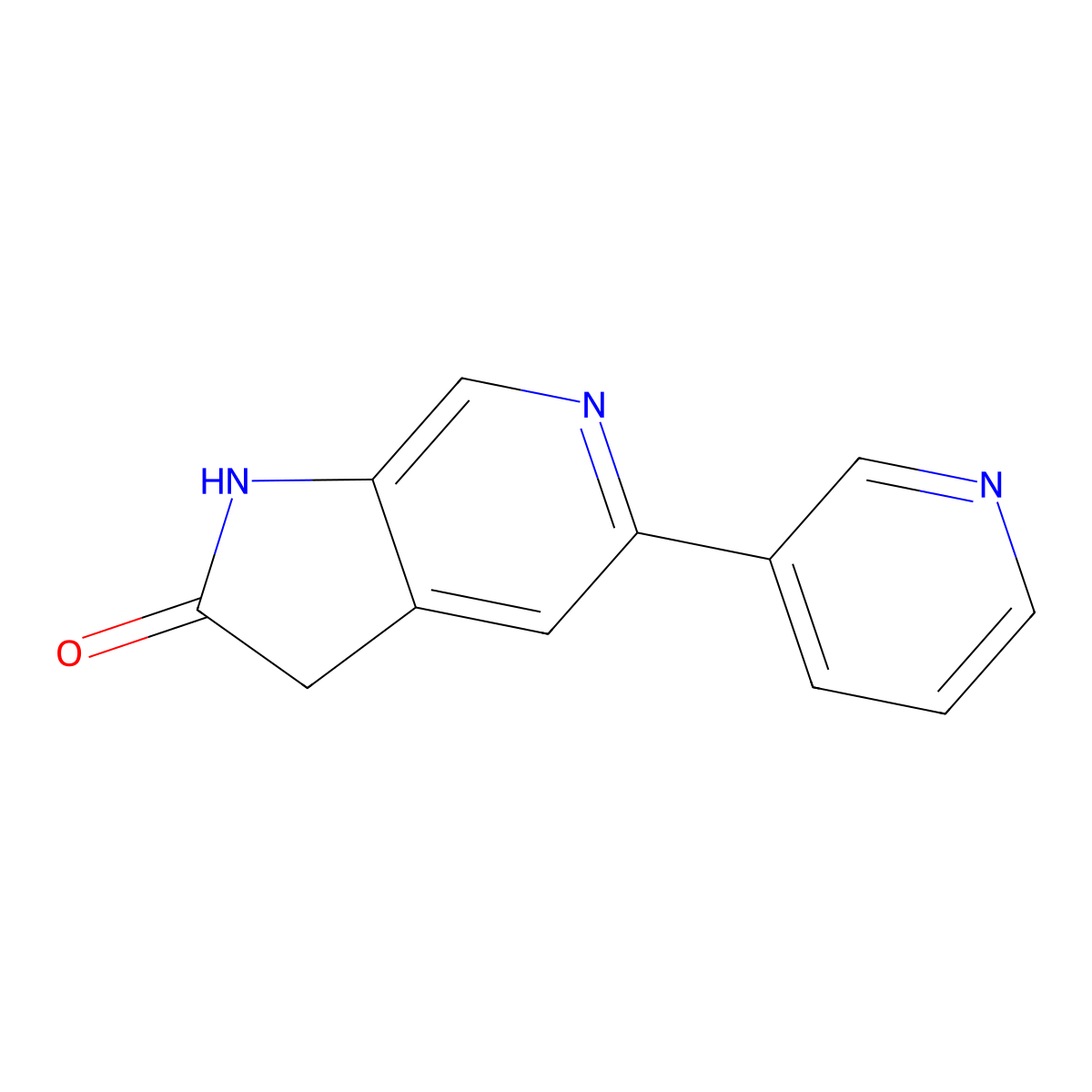 1,3-Dihydro-5-(3-pyridinyl)-2H-pyrrolo[2,3-c]pyridin-2-one molecular structure, CAS 623175-28-0