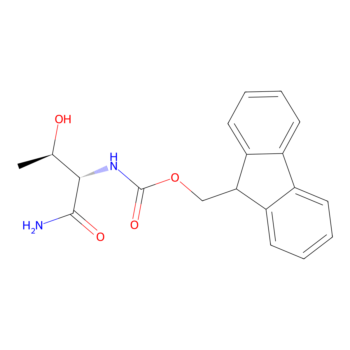 (9H-fluoren-9-yl)methyl N-[(1S,2R)-1-carbamoyl-2-hydroxypropyl]carbamate molecular structure, CAS 623177-66-2