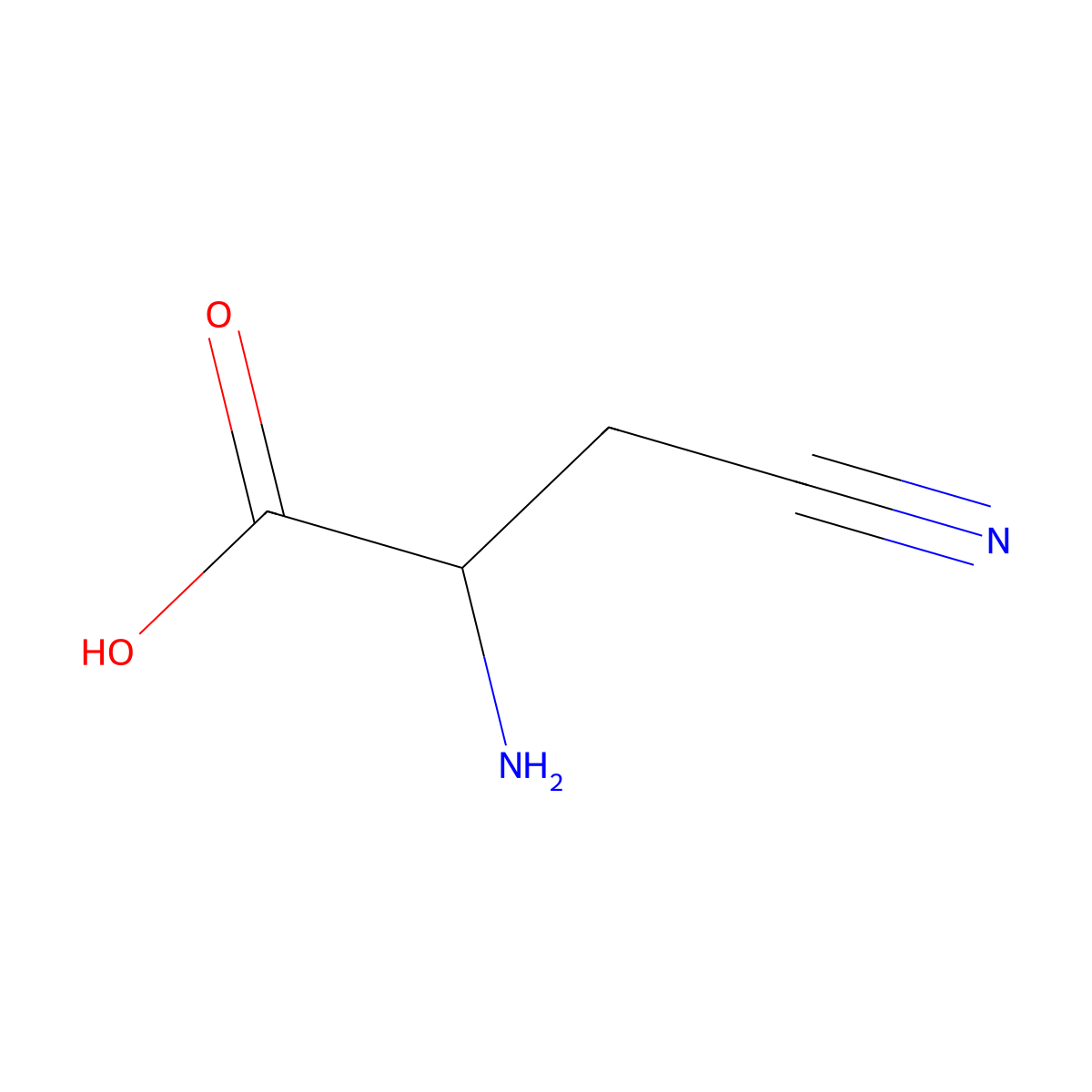 3-cyano-L-alanine molecular structure, CAS 6232-19-5