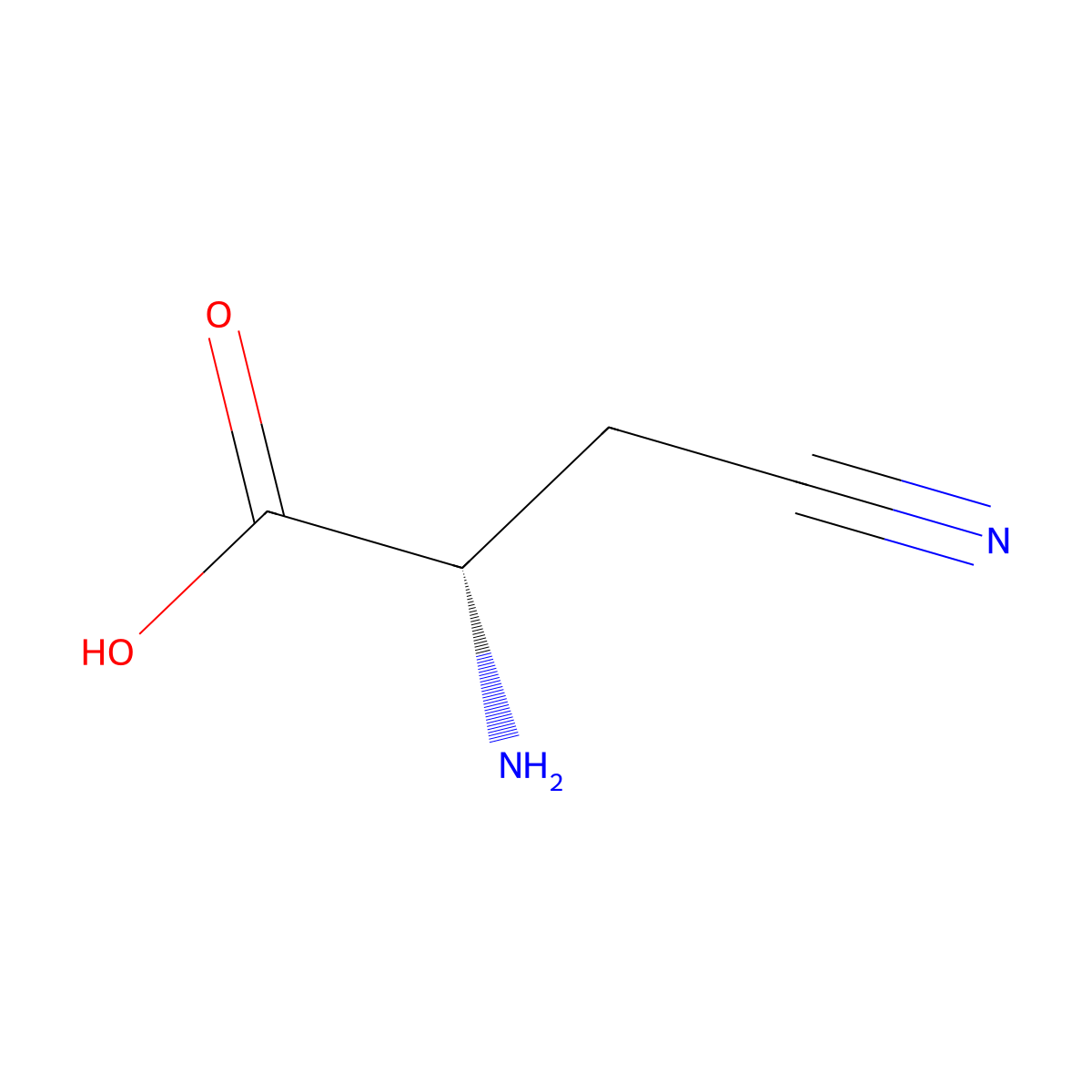 3-cyano-L-alanine molecular structure, CAS 6232-19-5