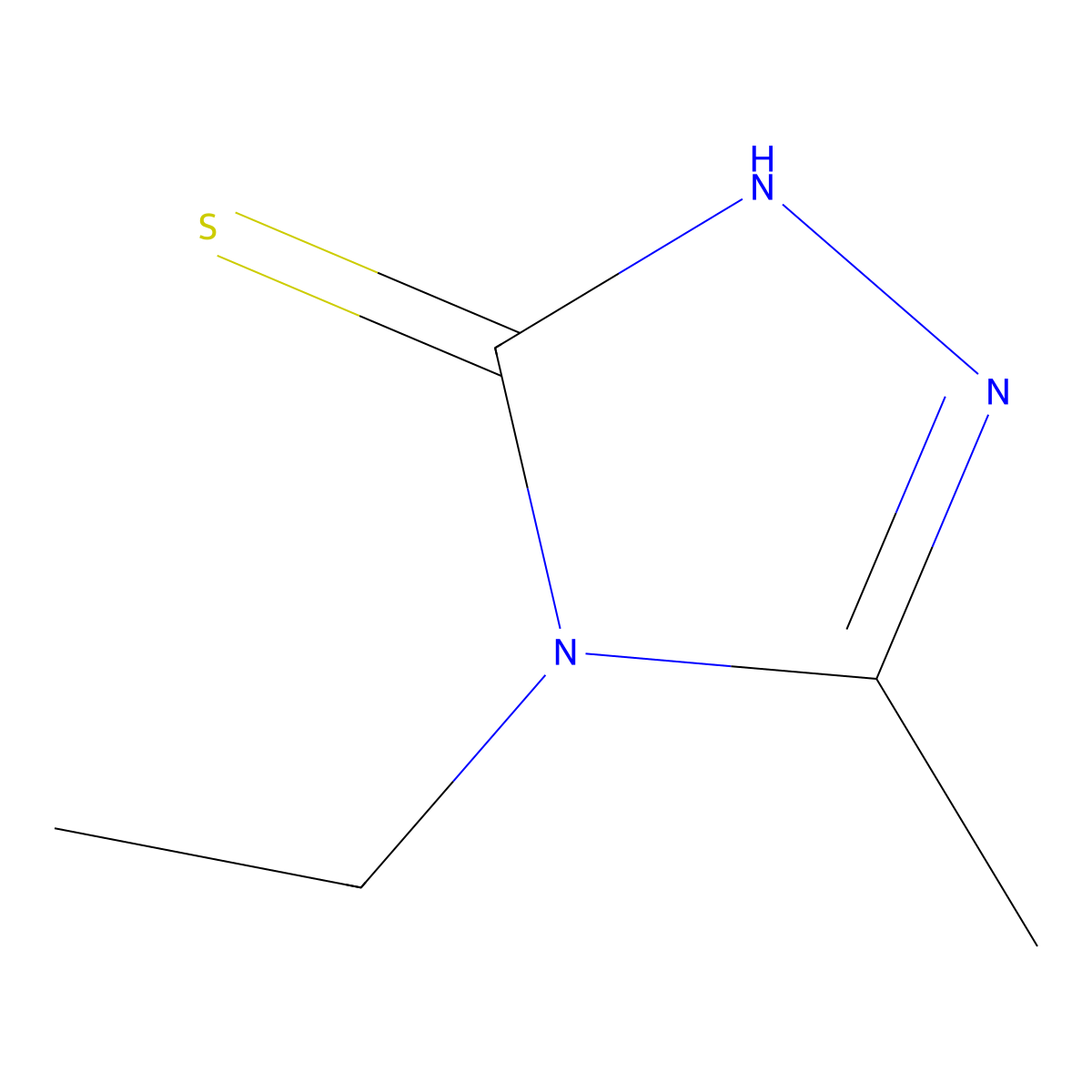 4-ethyl-5-methyl-4H-1,2,4-triazole-3-thiol molecular structure, CAS 6232-85-5