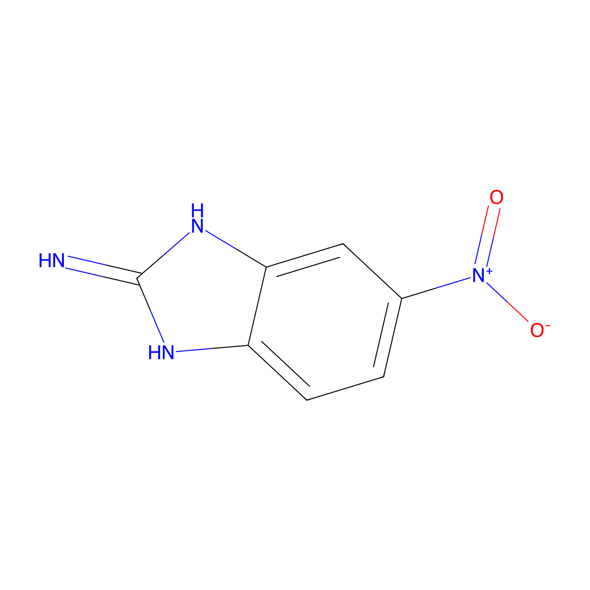 2-Amino-5-nitrobenzimidazole molecular structure, CAS 6232-92-4