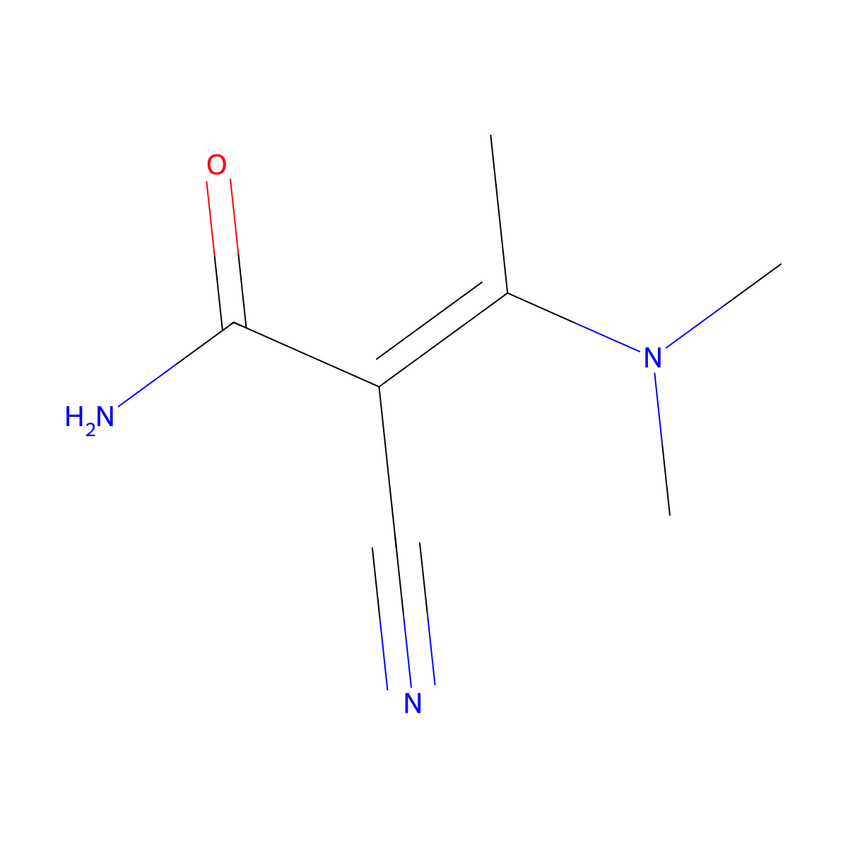 2-Cyano-3-(dimethylamino)but-2-enamide molecular structure, CAS 62321-92-0