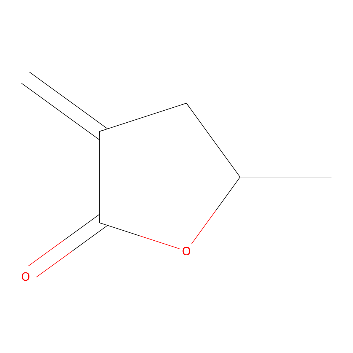 gamma-Methyl-alpha-methylene-gamma-butyrolactone molecular structure, CAS 62322-49-0