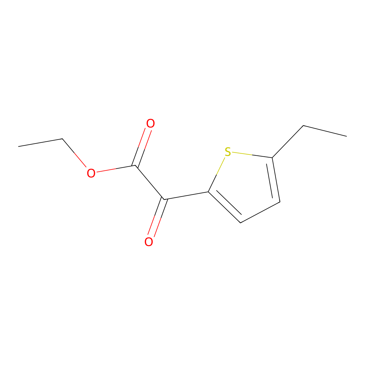 Ethyl 2-(5-ethylthiophen-2-yl)-2-oxoacetate molecular structure, CAS 62323-32-4
