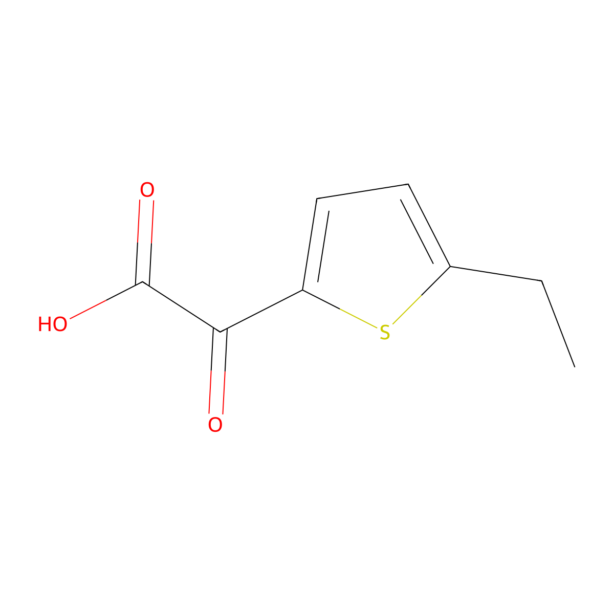 2-(5-Ethylthiophen-2-yl)-2-oxoacetic acid molecular structure, CAS 62323-41-5