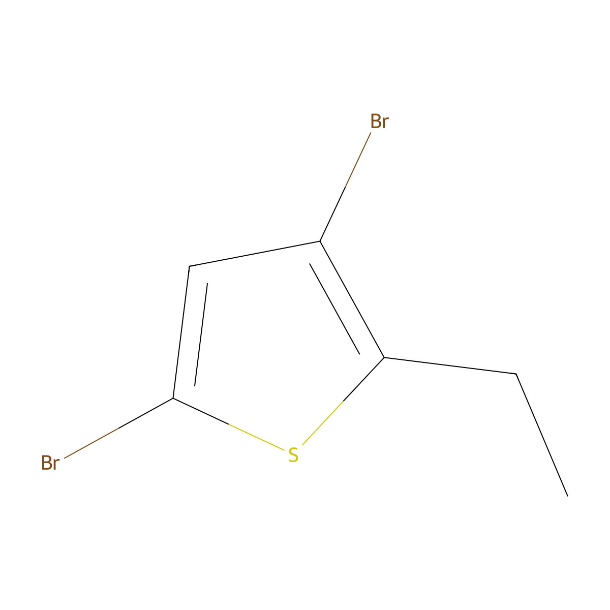 3,5-Dibromo-2-ethylthiophene molecular structure, CAS 62323-45-9