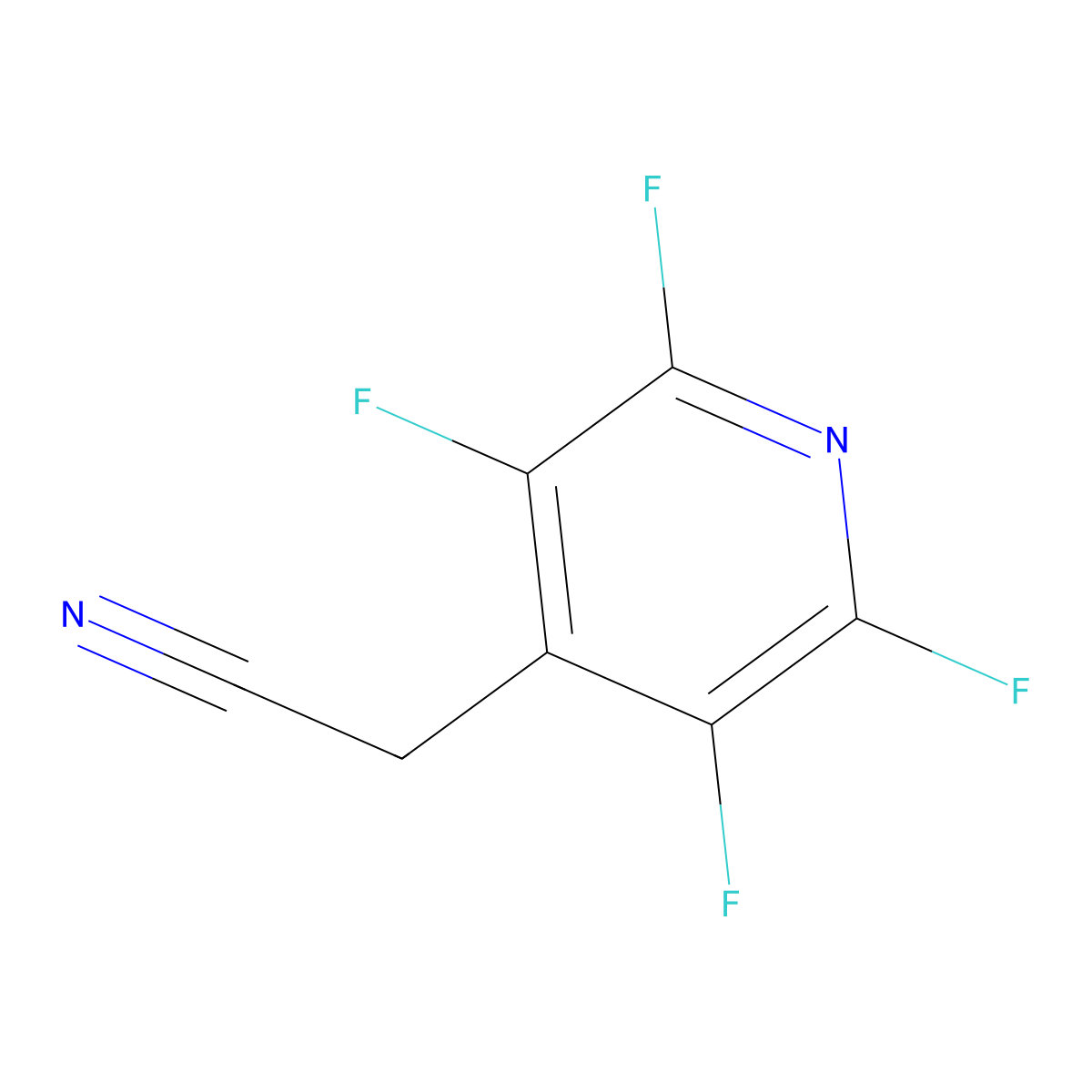 2-(2,3,5,6-Tetrafluoro-4-pyridyl)acetonitrile molecular structure, CAS 62325-32-0