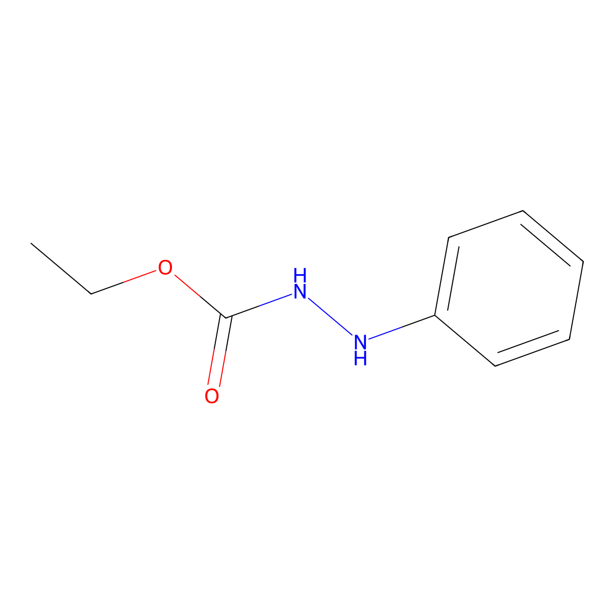Ethyl 2-phenylhydrazinecarboxylate molecular structure, CAS 6233-02-9