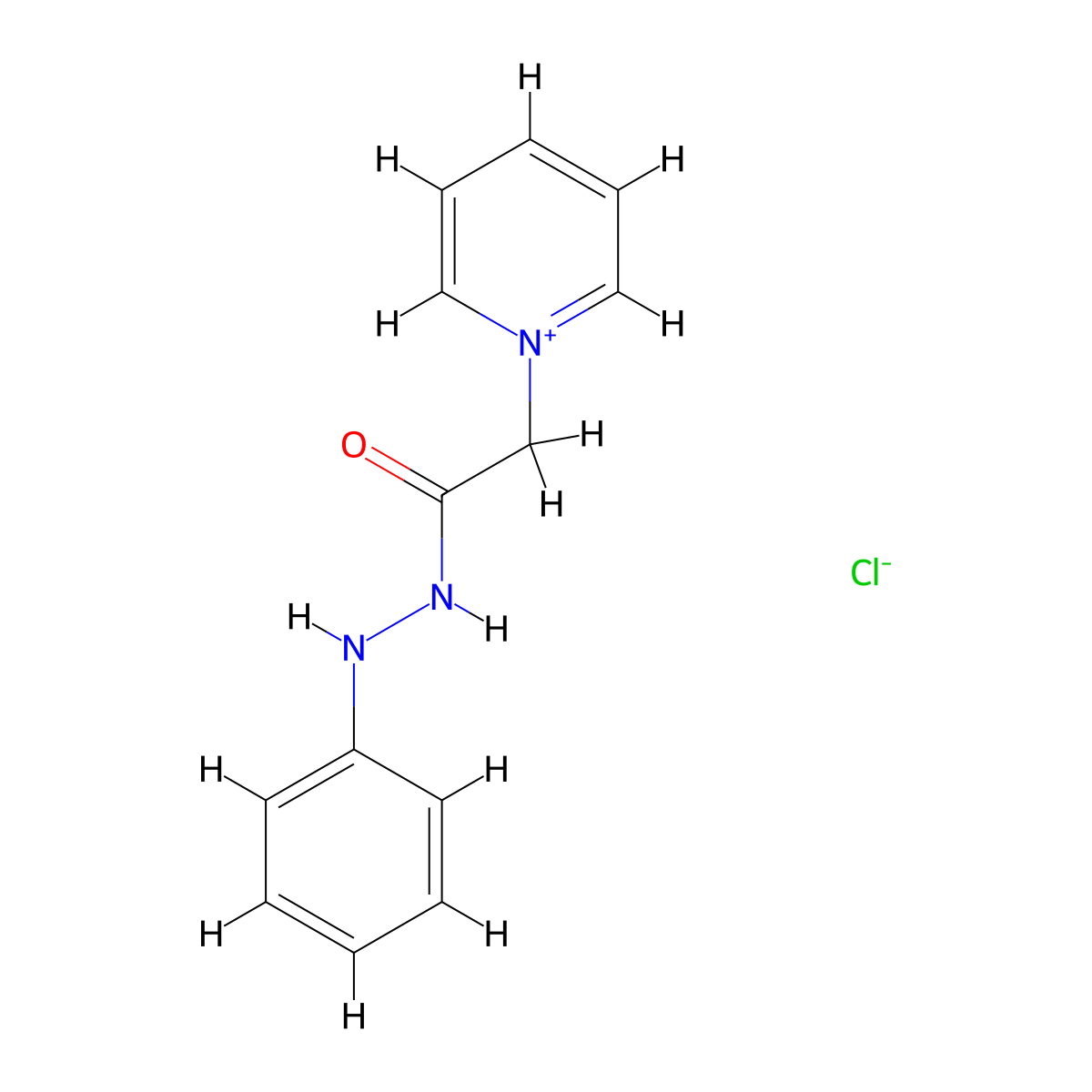 1-[(N'-Phenylhydrazinecarbonyl)methyl]pyridin-1-ium chloride molecular structure, CAS 6233-06-3