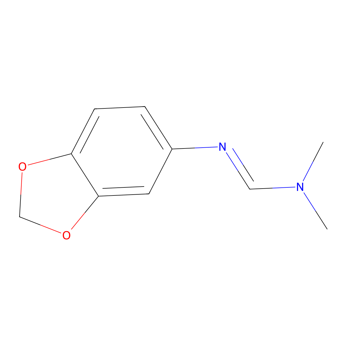 Formamidine, N'-(1,3-benzodioxol-5-YL)-N,N-dimethyl- molecular structure, CAS 62331-09-3
