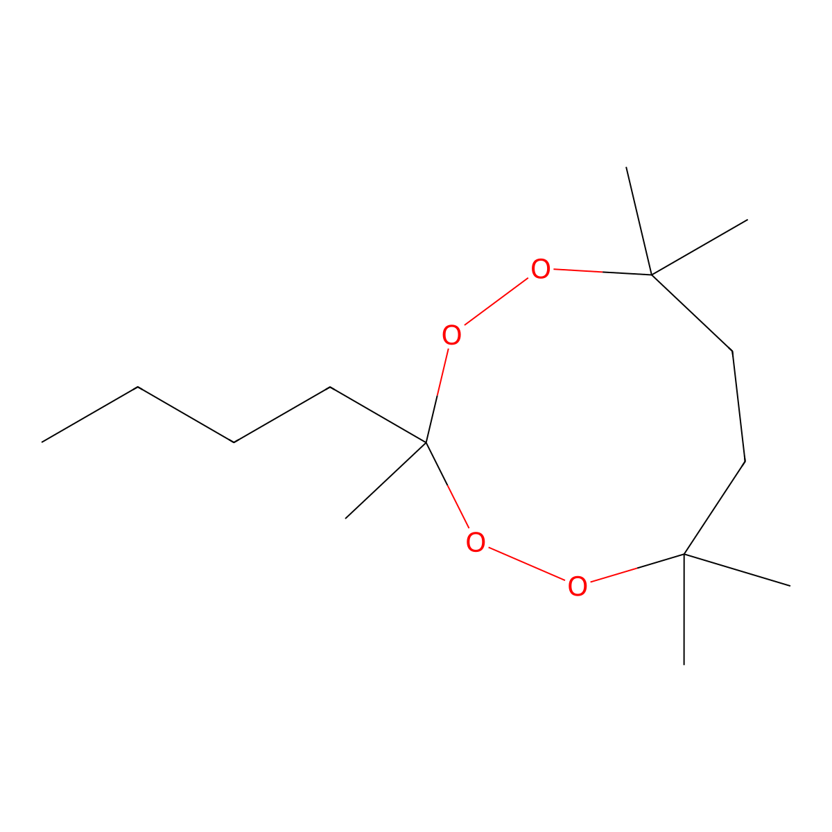 1,2,4,5-Tetroxonane, 3-butyl-3,6,6,9,9-pentamethyl- molecular structure, CAS 62331-25-3