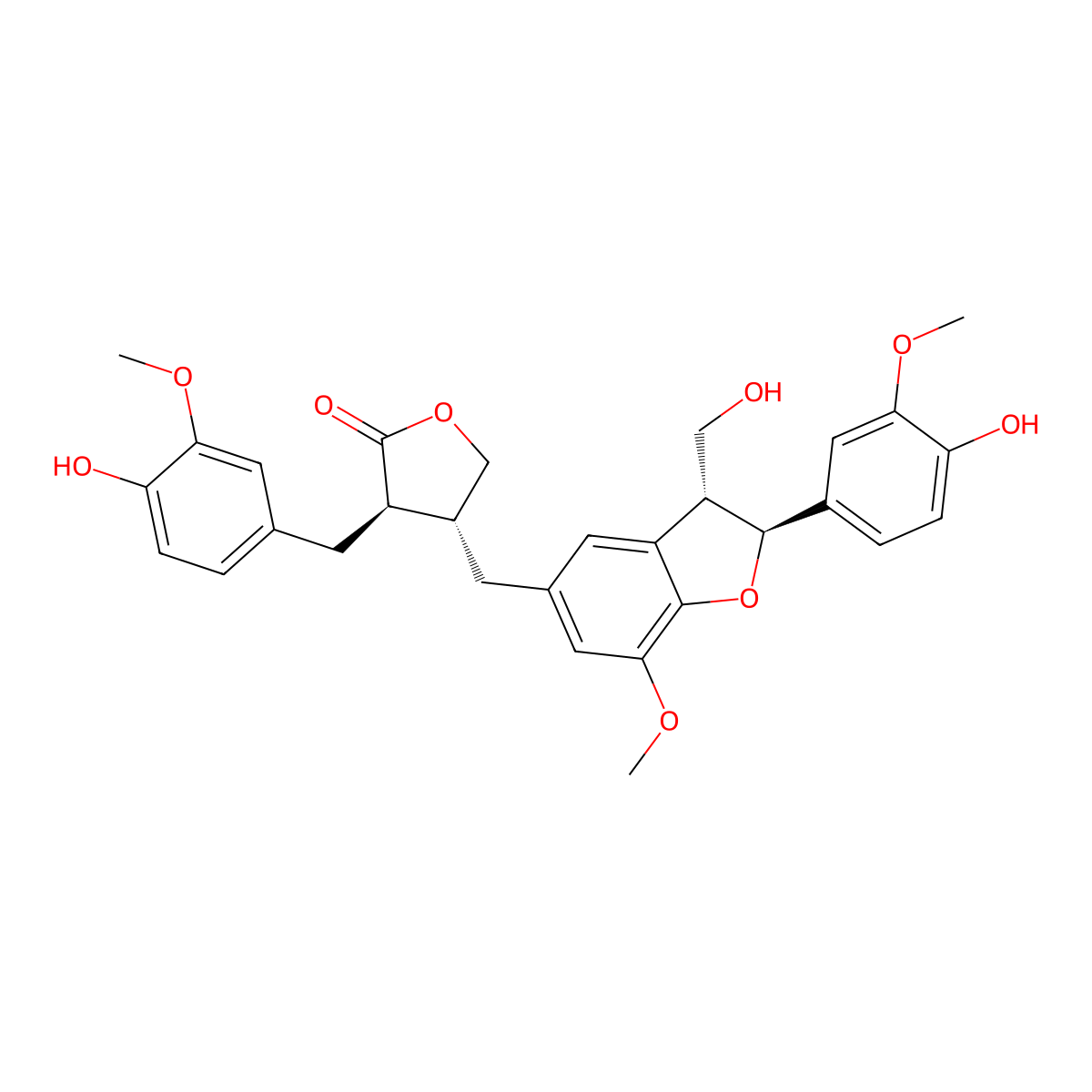 Lappaol A molecular structure, CAS 62333-08-8