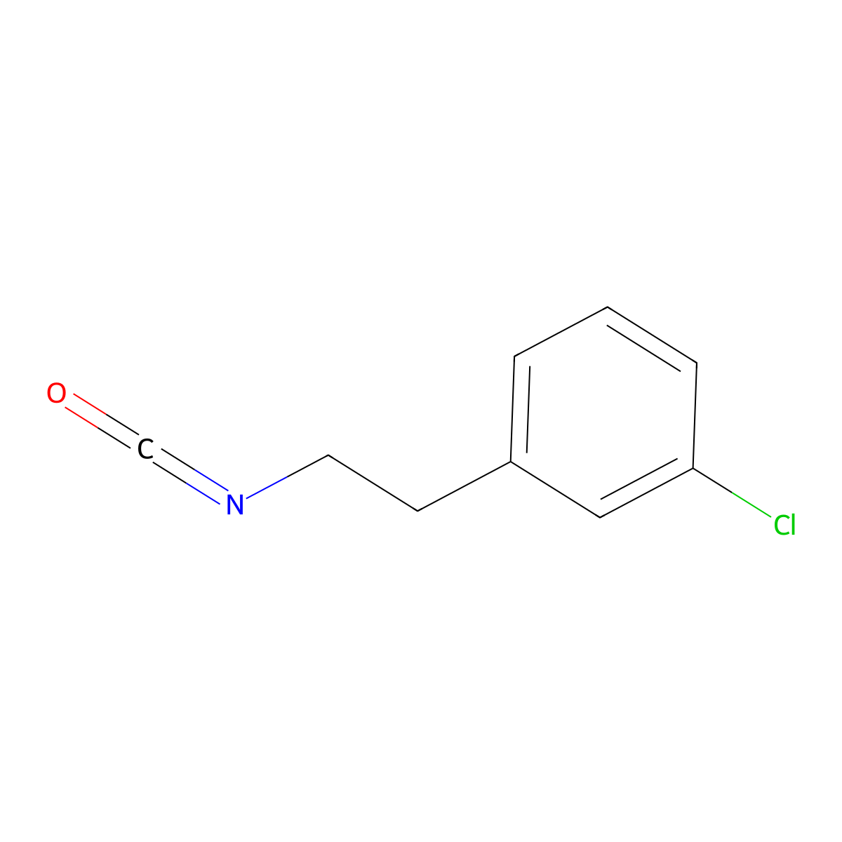 1-Chloro-3-(2-isocyanatoethyl)benzene molecular structure, CAS 62334-11-6
