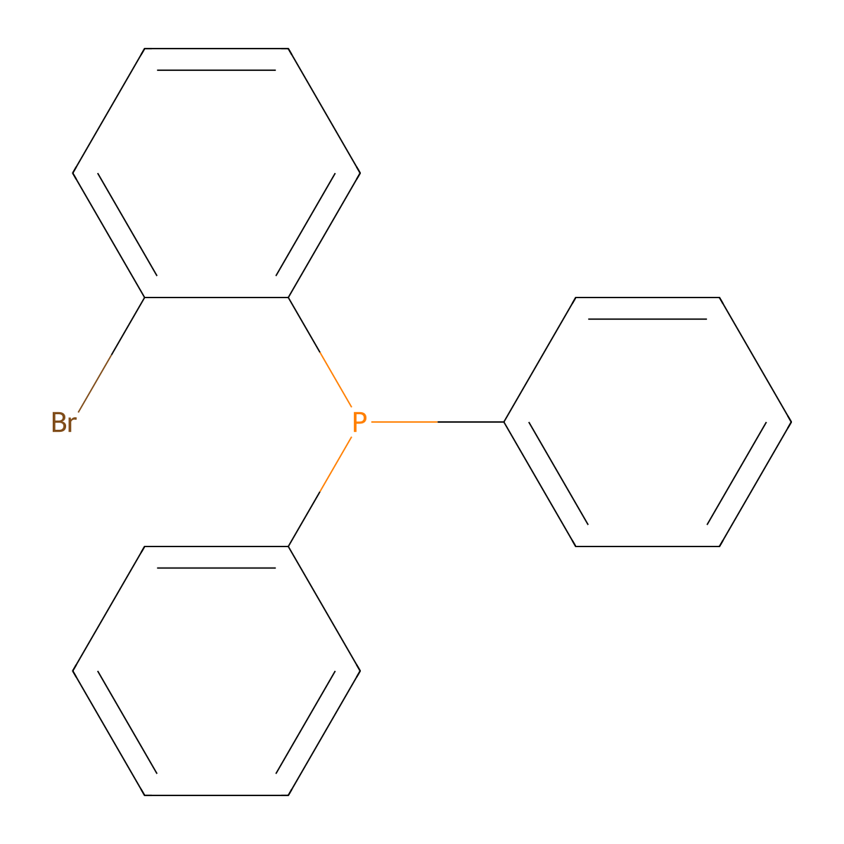 (2-Bromophenyl)diphenylphosphine molecular structure, CAS 62336-24-7