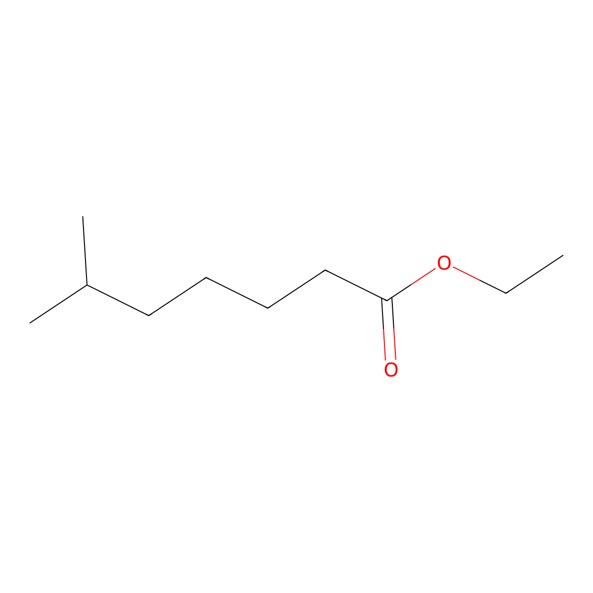 Heptanoic acid, 6-methyl-, ethyl ester molecular structure, CAS 62337-58-0