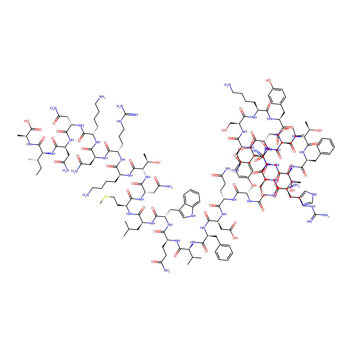 Oxyntomodulin molecular structure, CAS 62340-29-8