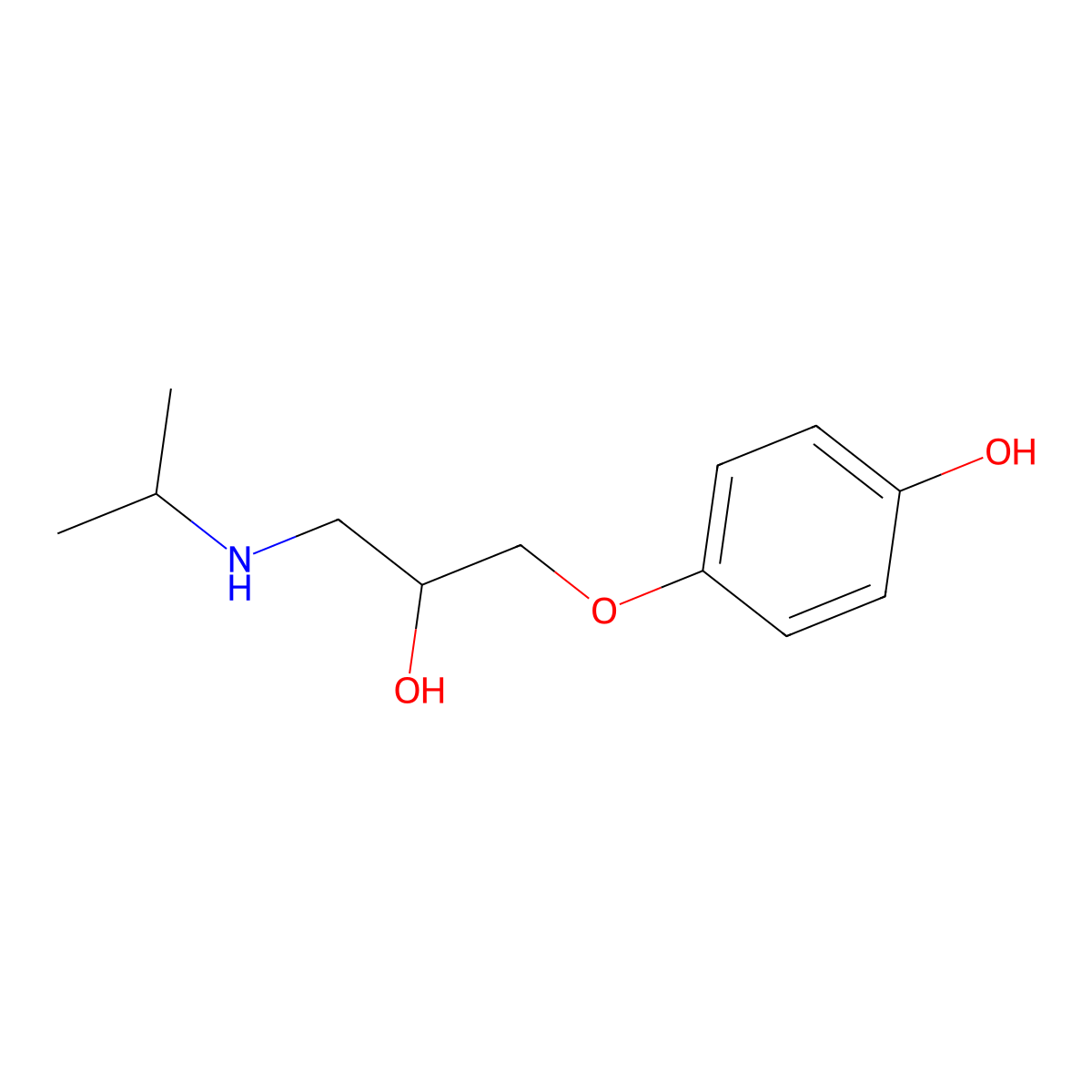 4-[2-Hydroxy-3-(propan-2-ylamino)propoxy]phenol molecular structure, CAS 62340-37-8