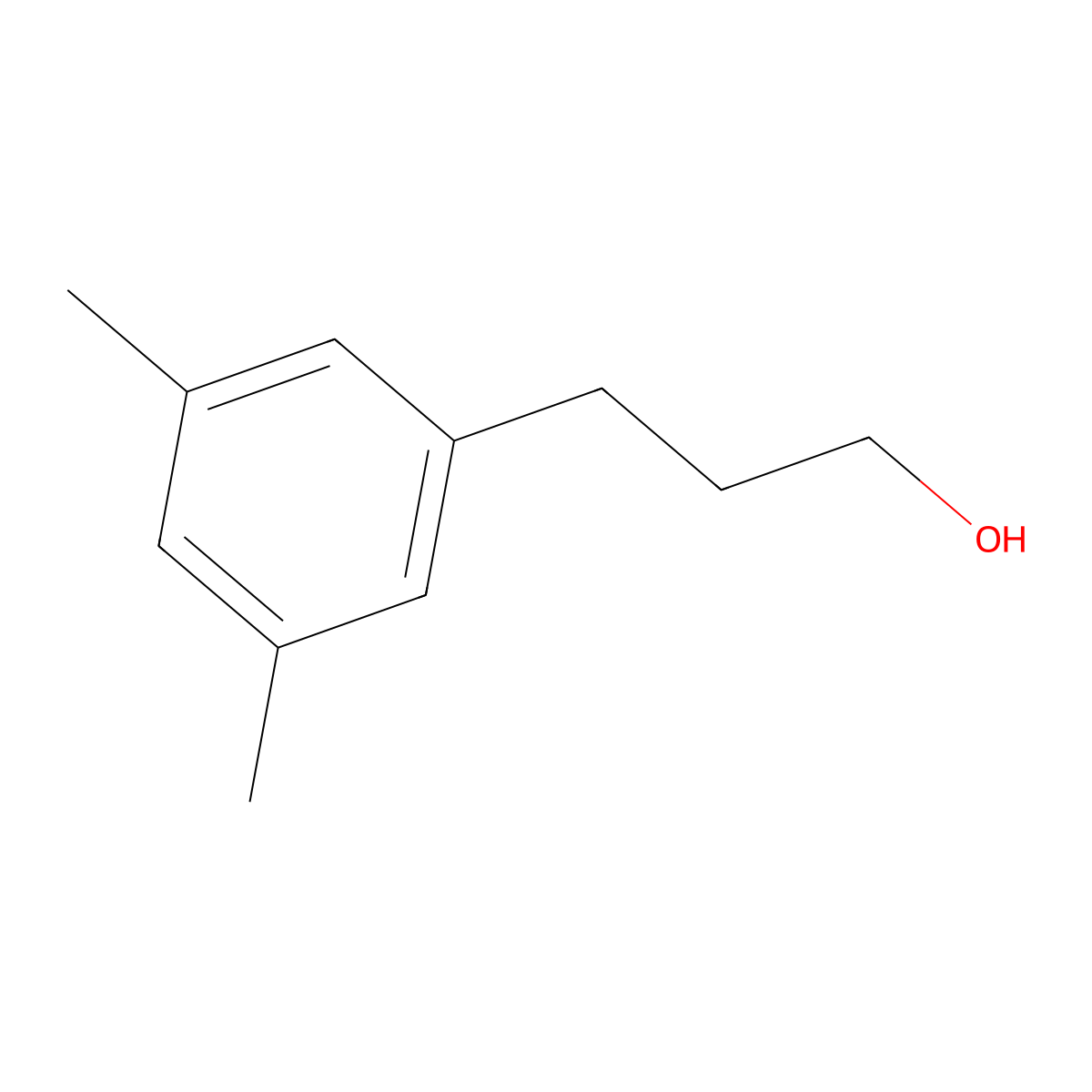 3,5-Dimethylbenzenepropanol molecular structure, CAS 62343-68-4