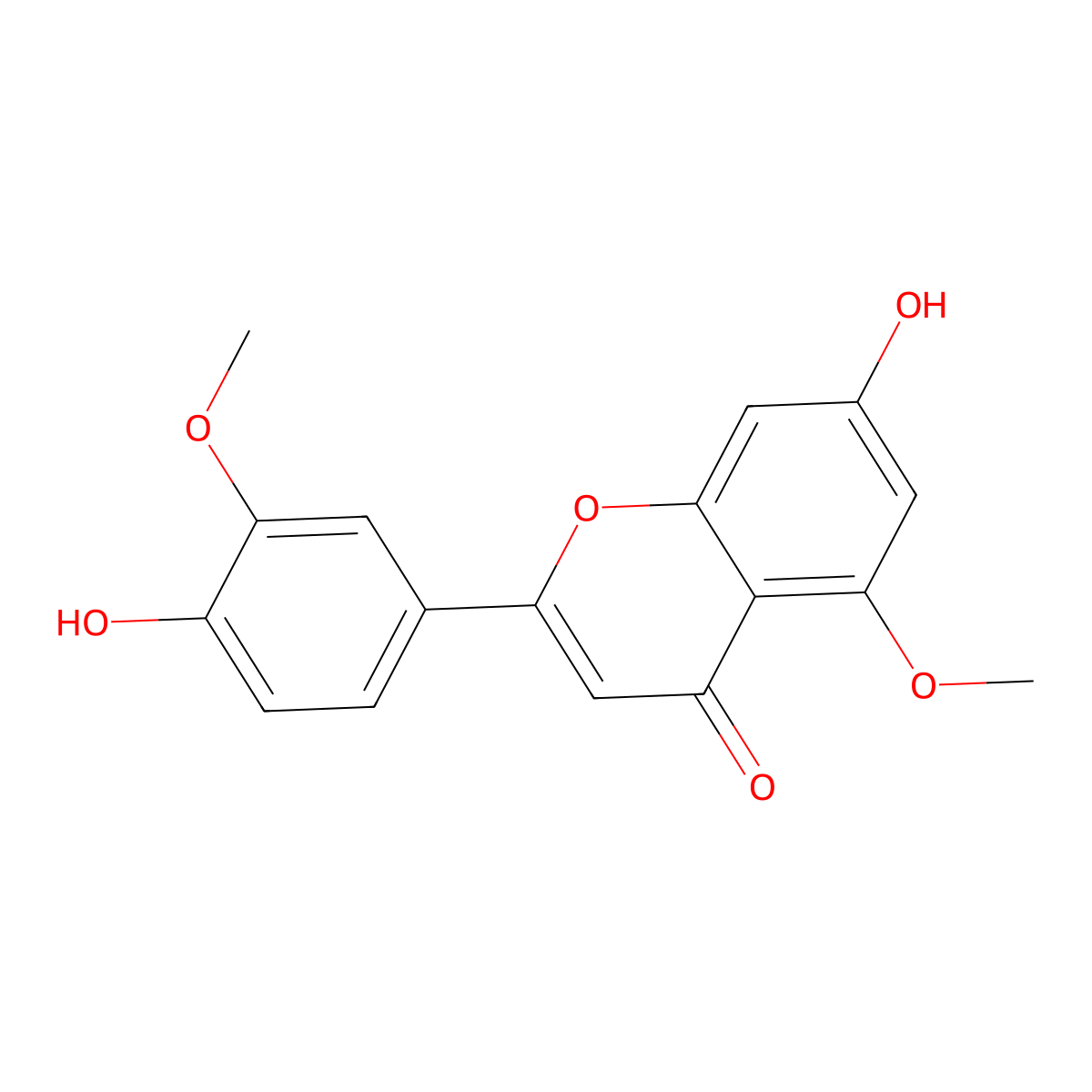 Luteolin 5,3'-dimethyl ether molecular structure, CAS 62346-14-9