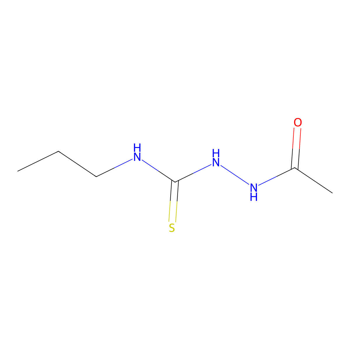 2-acetyl-N-propylhydrazinecarbothioamide molecular structure, CAS 62347-93-7