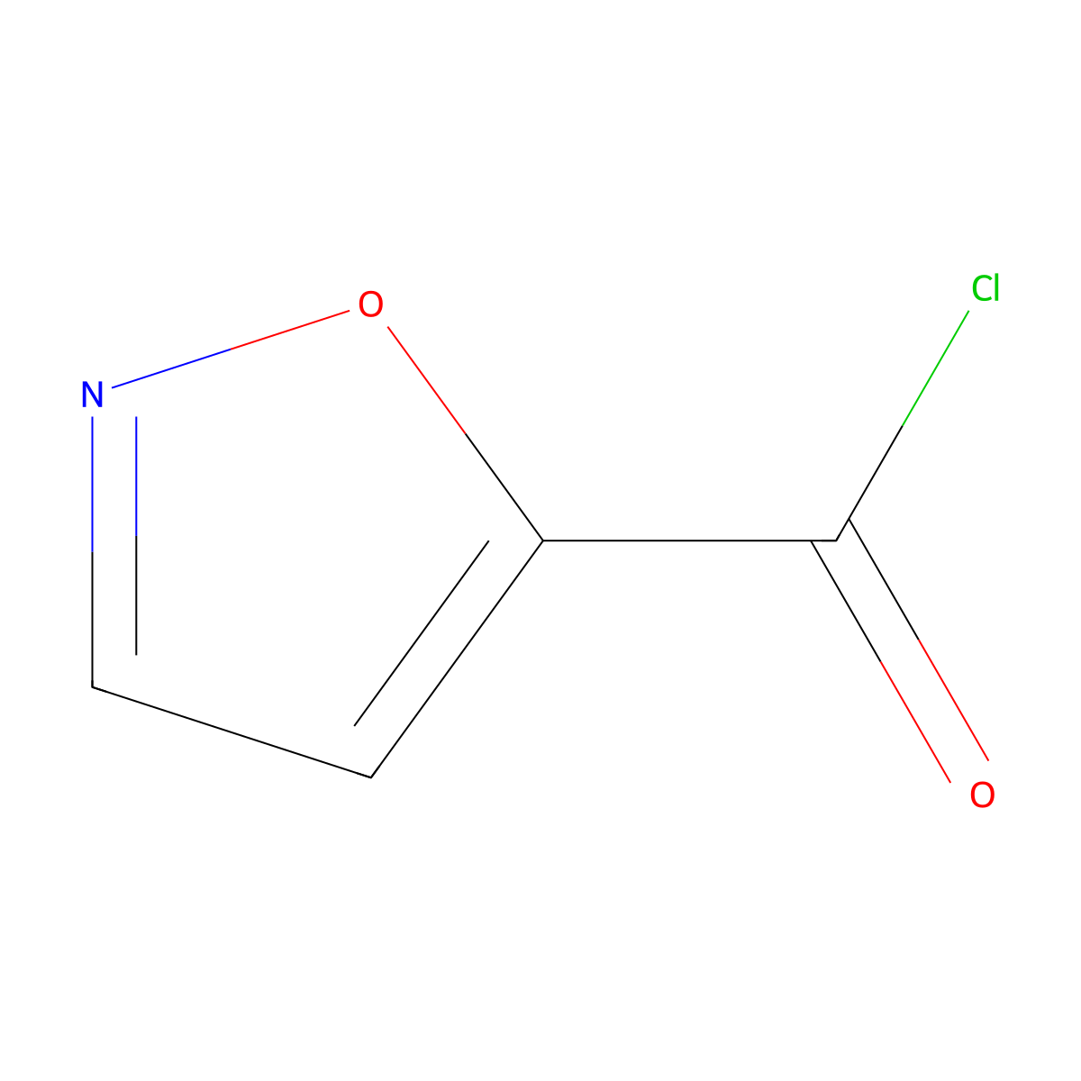 Isoxazole-5-carbonyl chloride molecular structure, CAS 62348-13-4