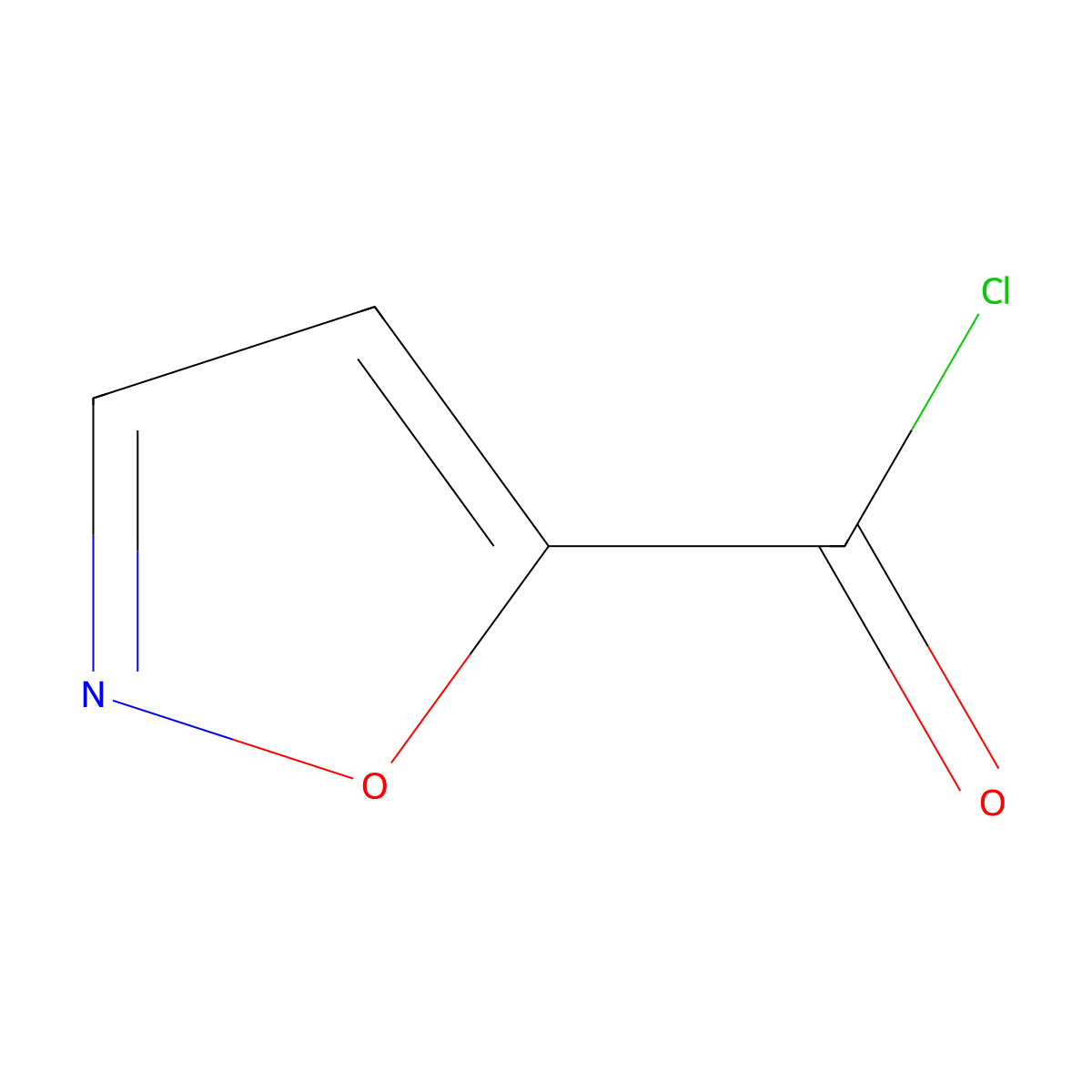 Isoxazole-5-carbonyl chloride molecular structure, CAS 62348-13-4
