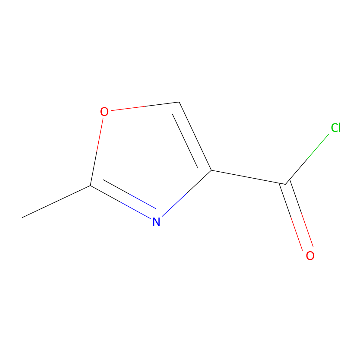 2-Methyl-1,3-oxazole-4-carbonyl chloride molecular structure, CAS 62348-22-5