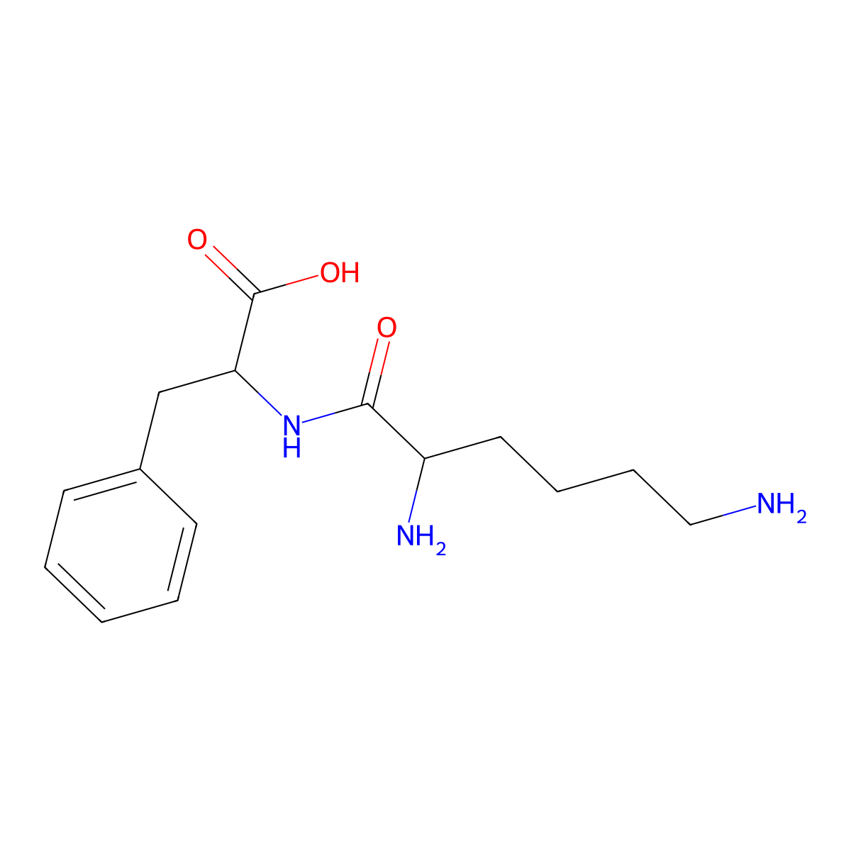 Lys-Phe molecular structure, CAS 6235-35-4
