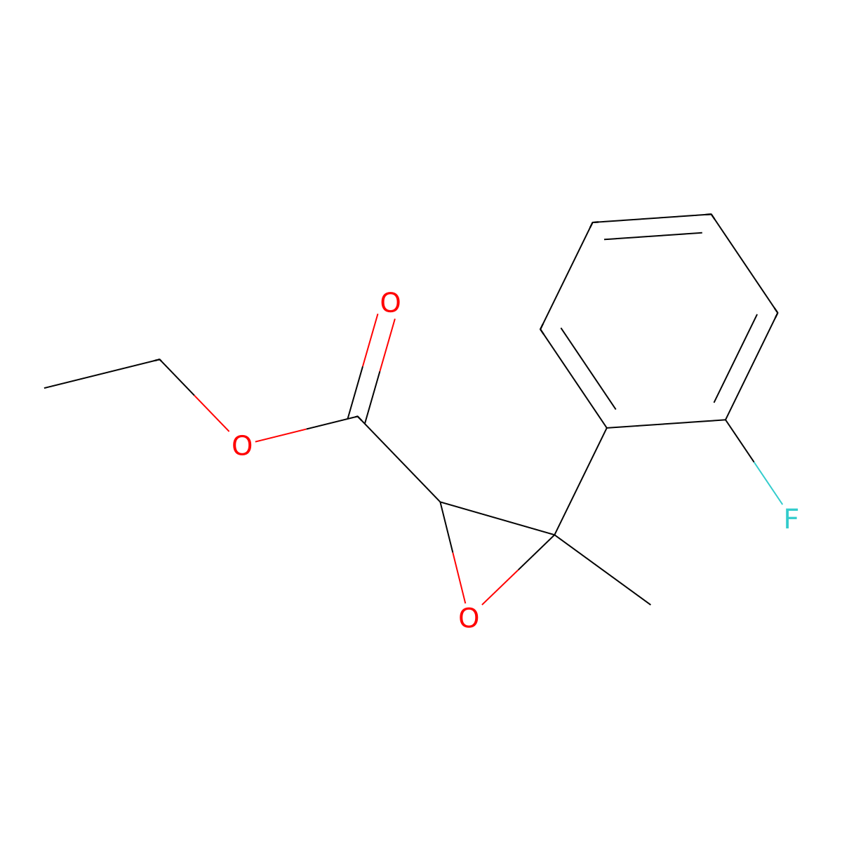 Ethyl 3-(2-fluorophenyl)-3-methyloxirane-2-carboxylate molecular structure, CAS 62351-38-6