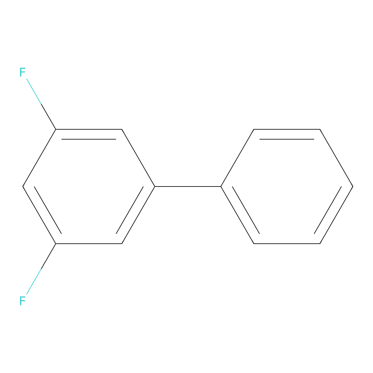 3,5-Difluorobiphenyl molecular structure, CAS 62351-48-8