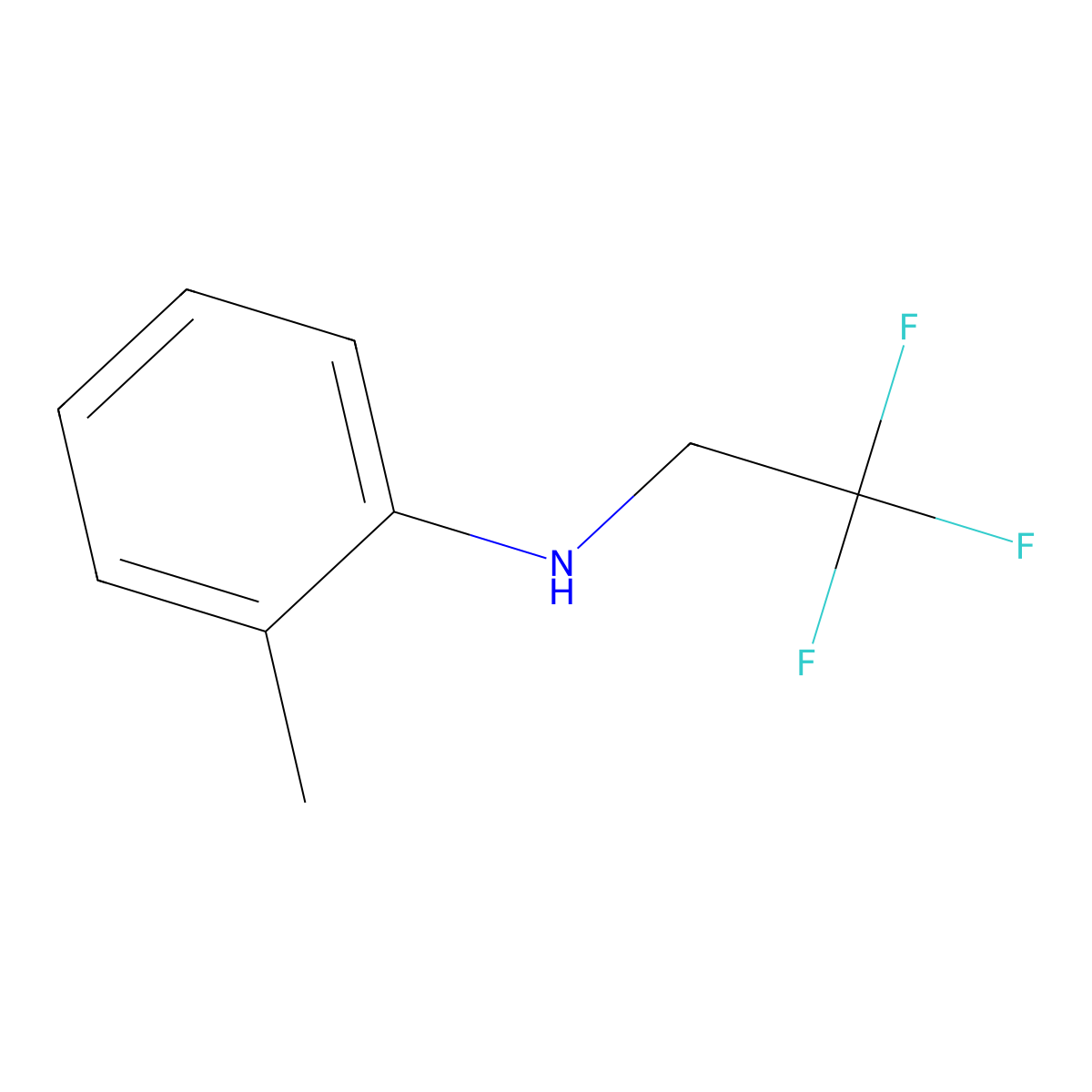 2-Methyl-N-(2,2,2-trifluoroethyl)aniline molecular structure, CAS 62351-54-6